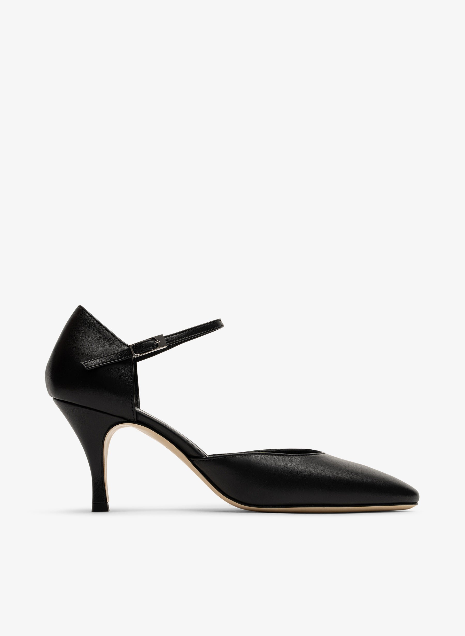 Escarpins en cuir lisse noir PARALLELE PARIS Noir