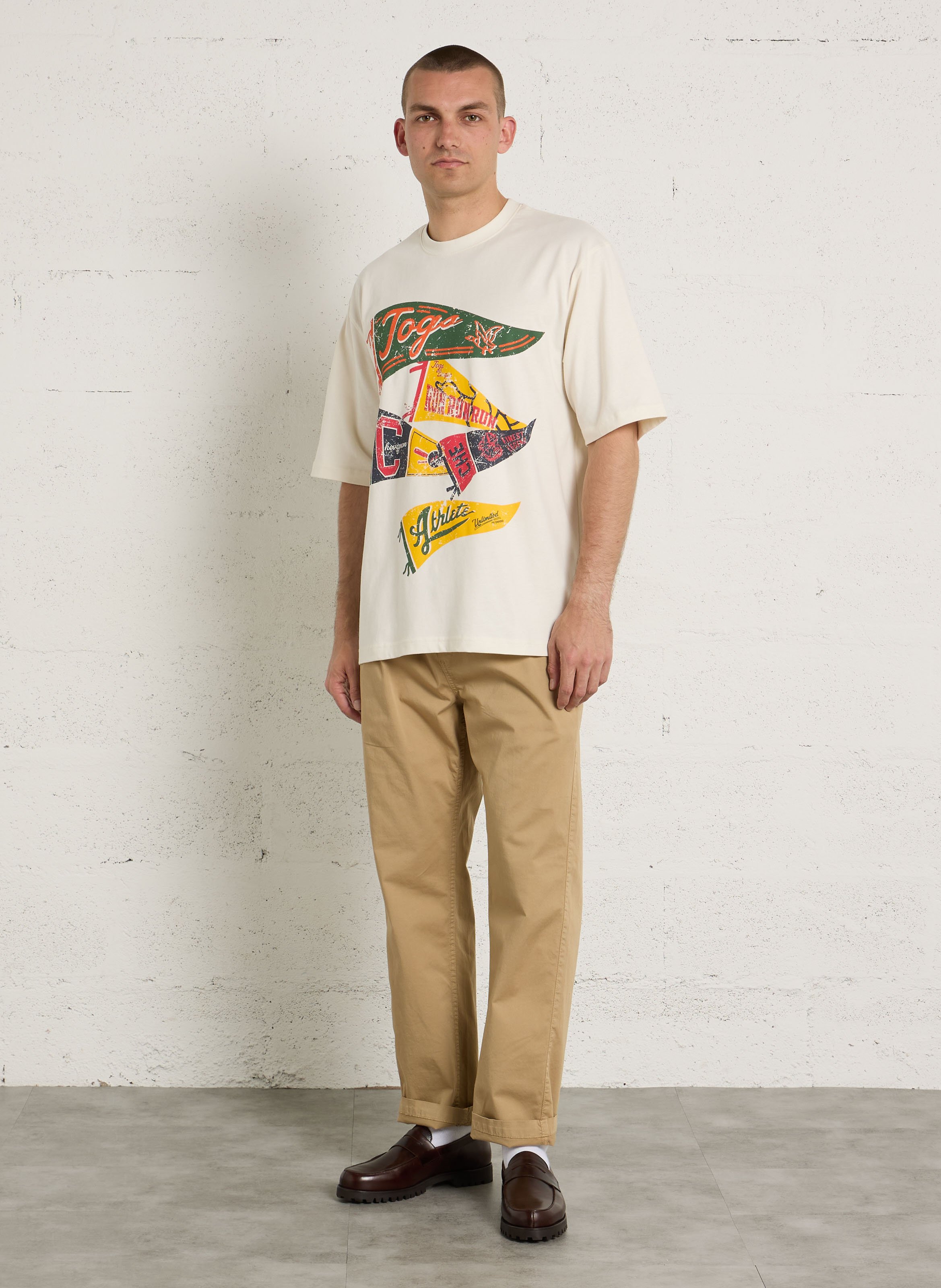 Oversized printed cotton t-shirt CHEVIGNON White