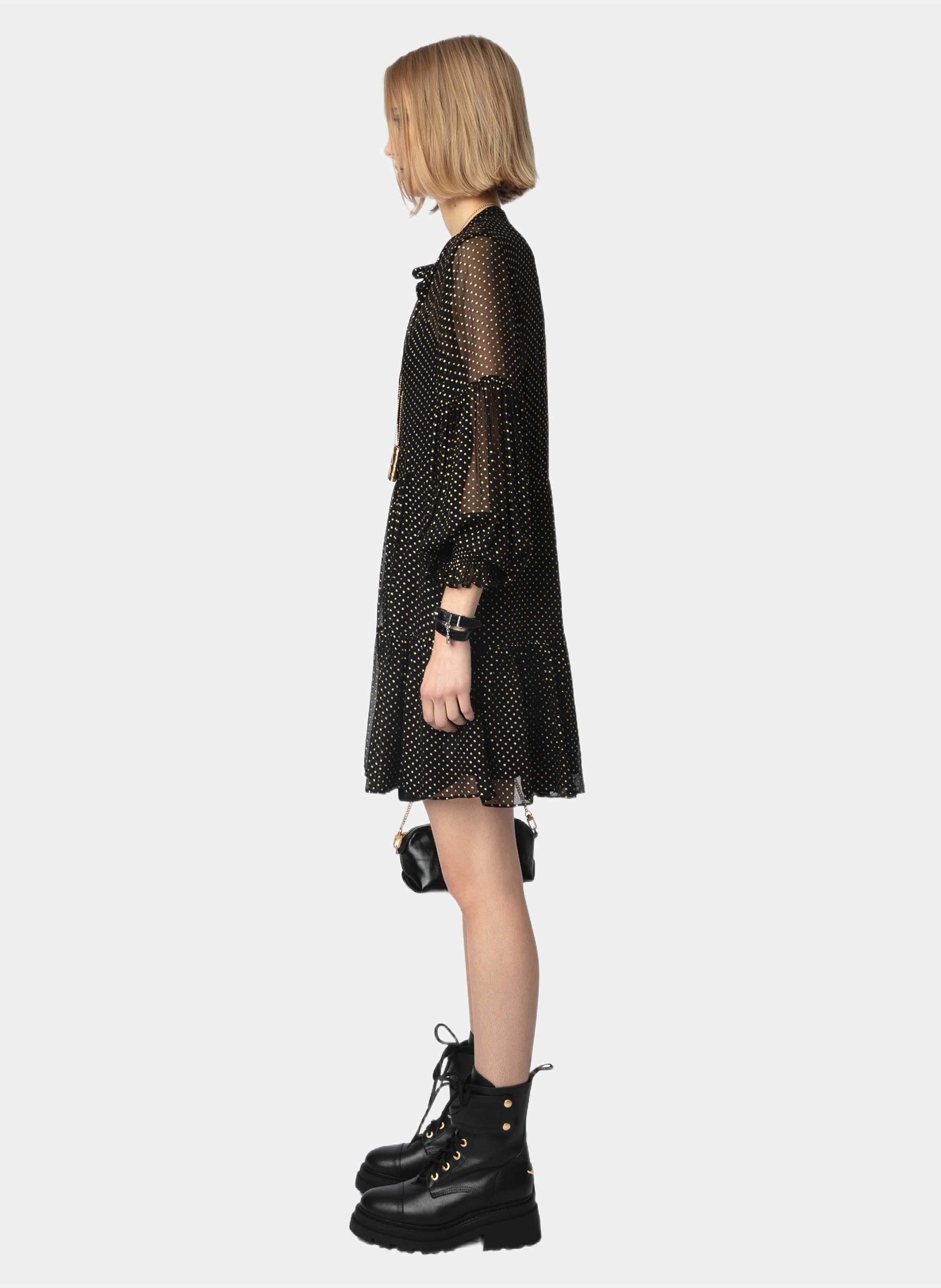 Kurzes transparentes Kleid ZADIG&VOLTAIRE Schwarz