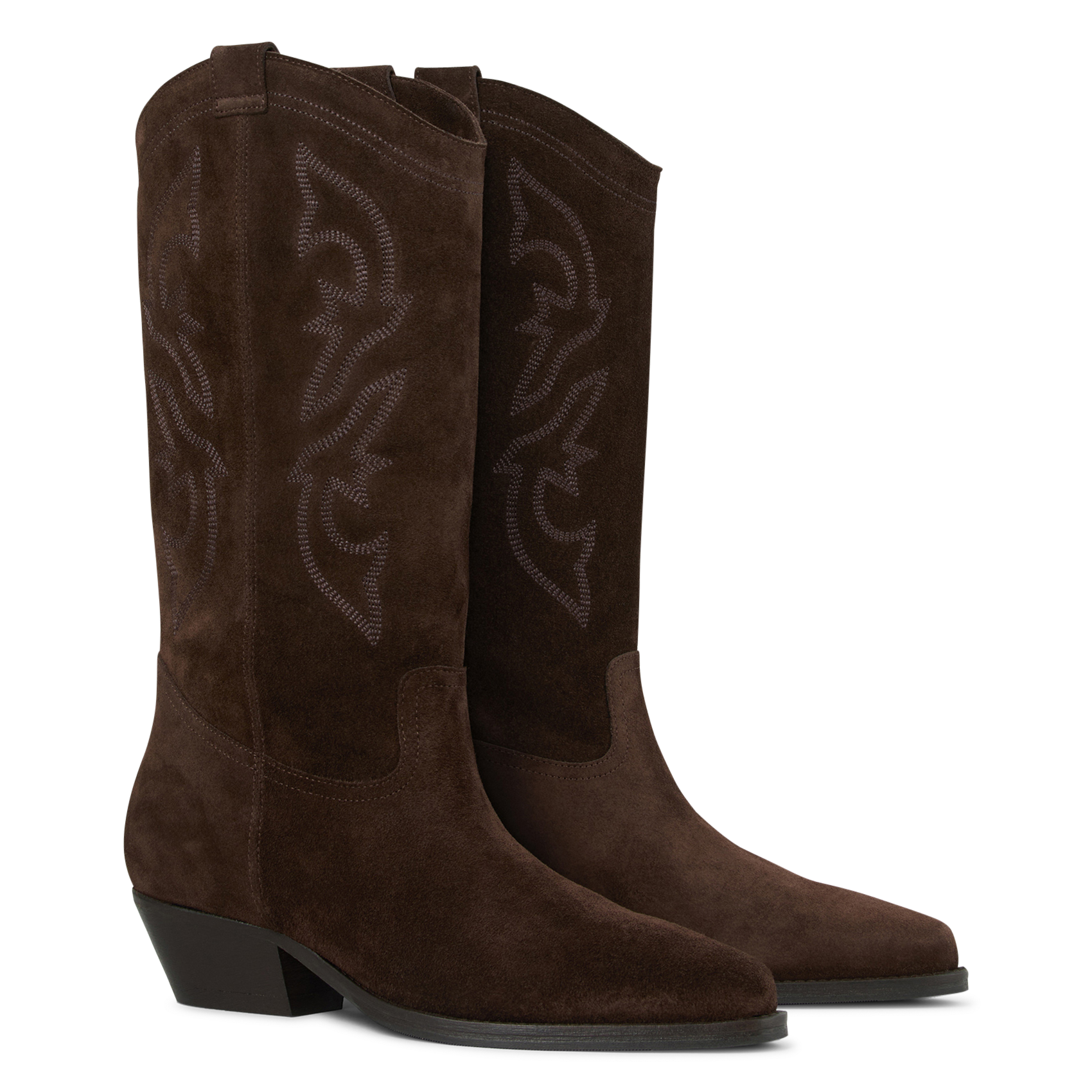 Bottes en cuir BA&SH Marron