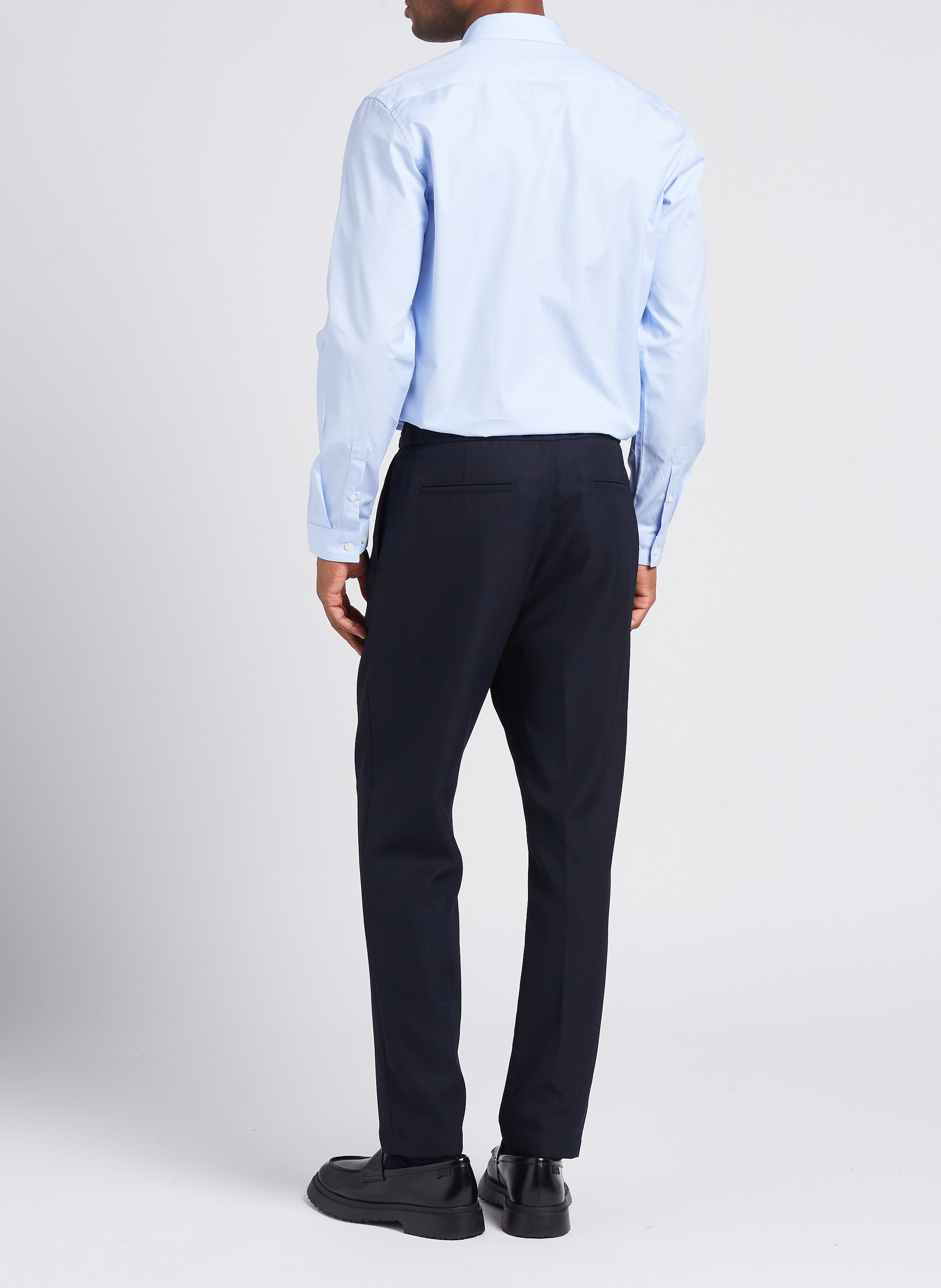 Baumwollhemd mit klassischem Kragen, Slim Fit AU PRINTEMPS PARIS Blau