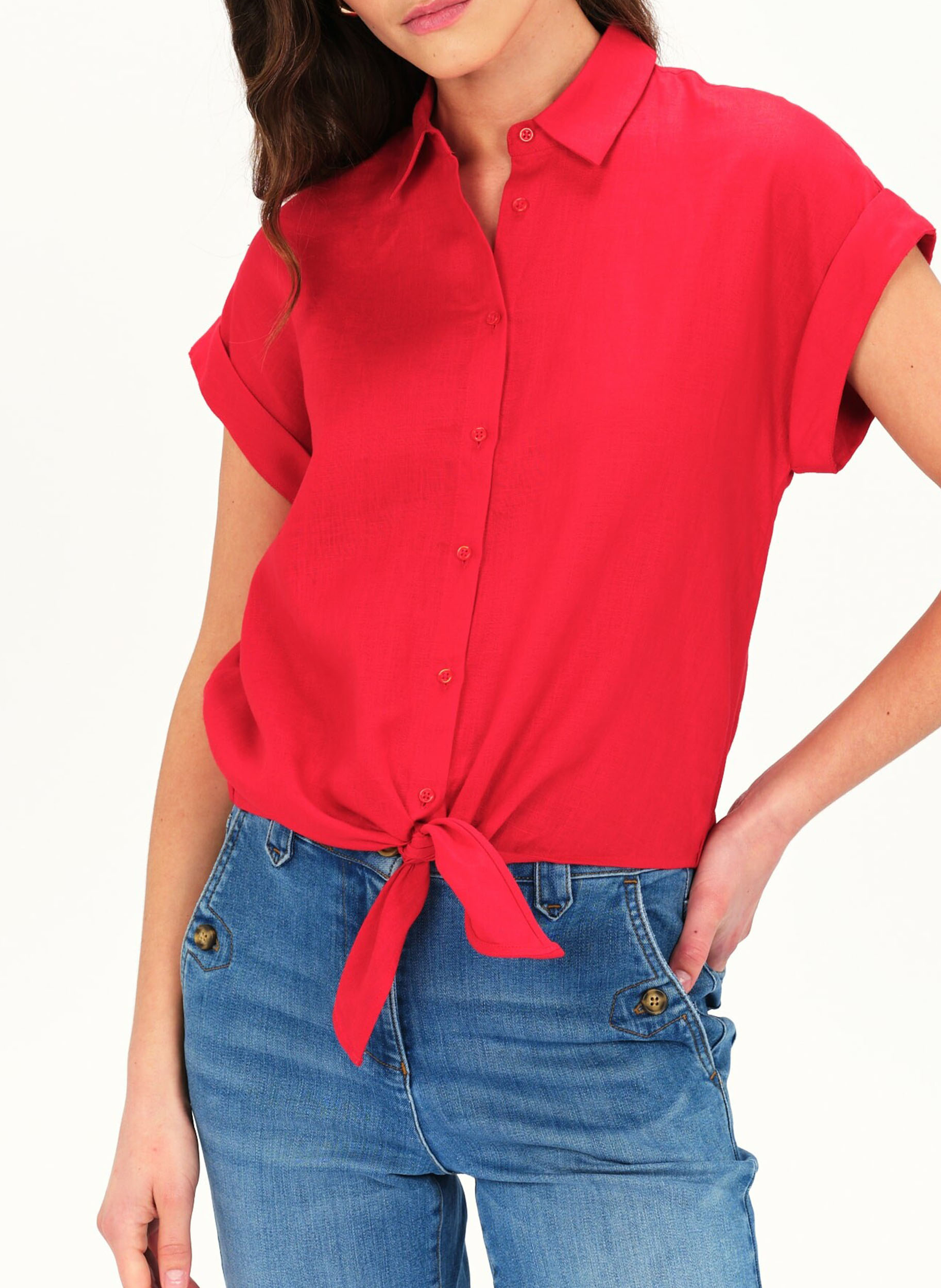 Linen shirt CAROLL Red