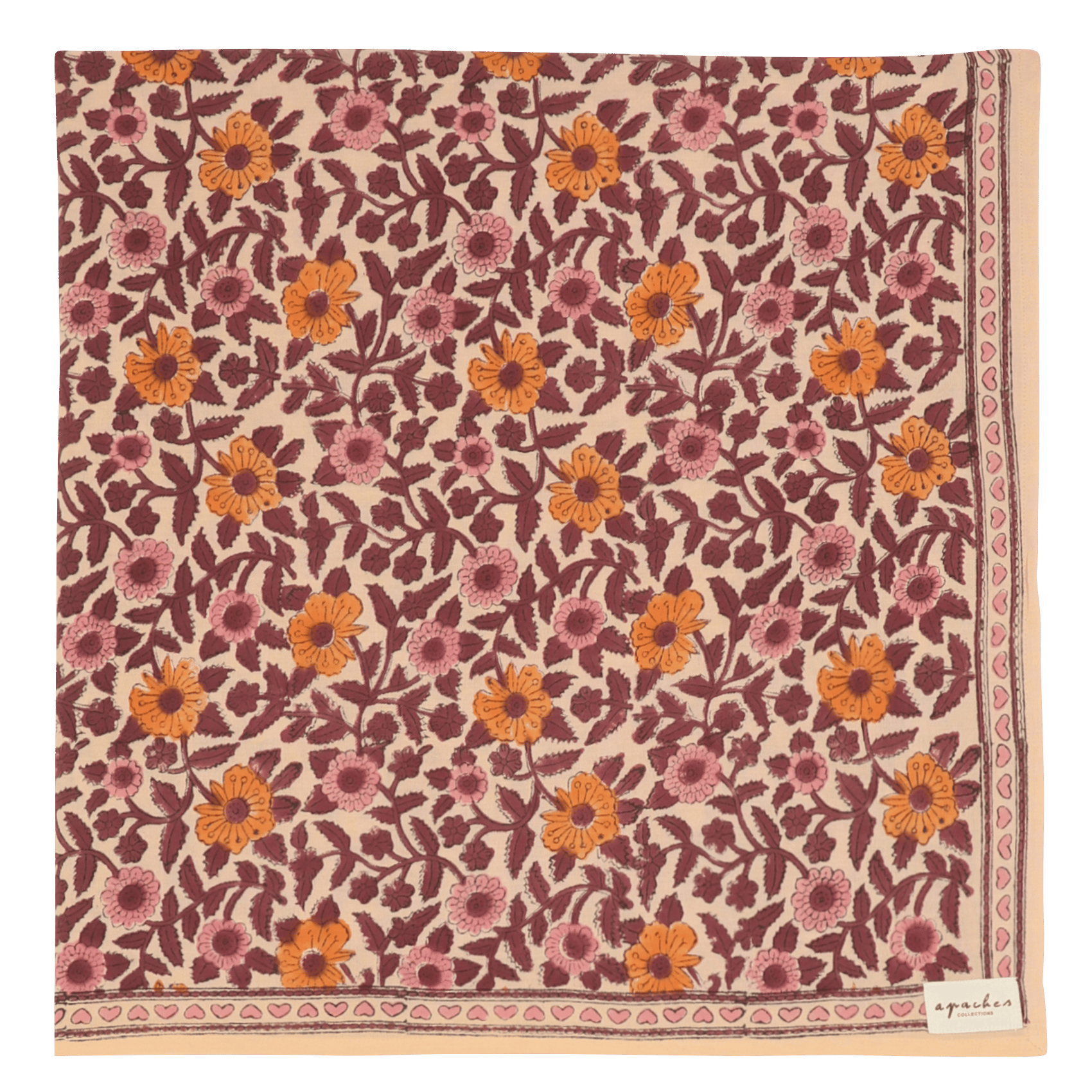 Baumwolltuch mit Print APACHES COLLECTIONS Beige