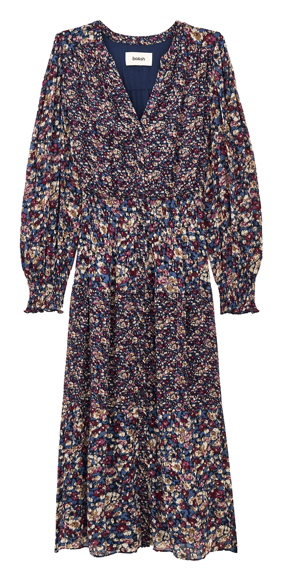 Robe midi à motif fleur BA&SH Bleu