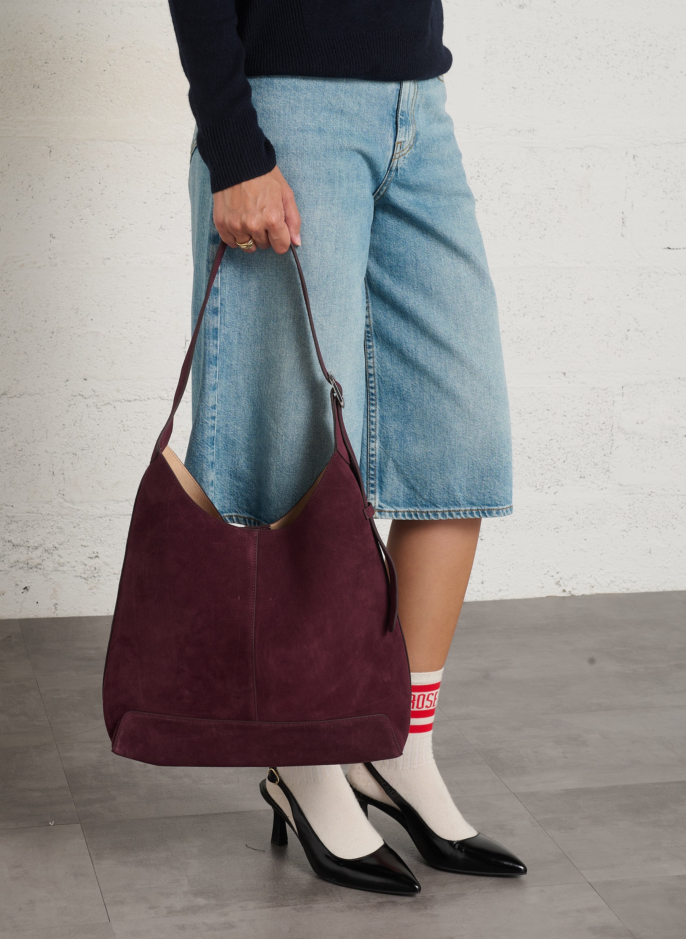 Hobotas van veloursleer NAT & NIN Violet