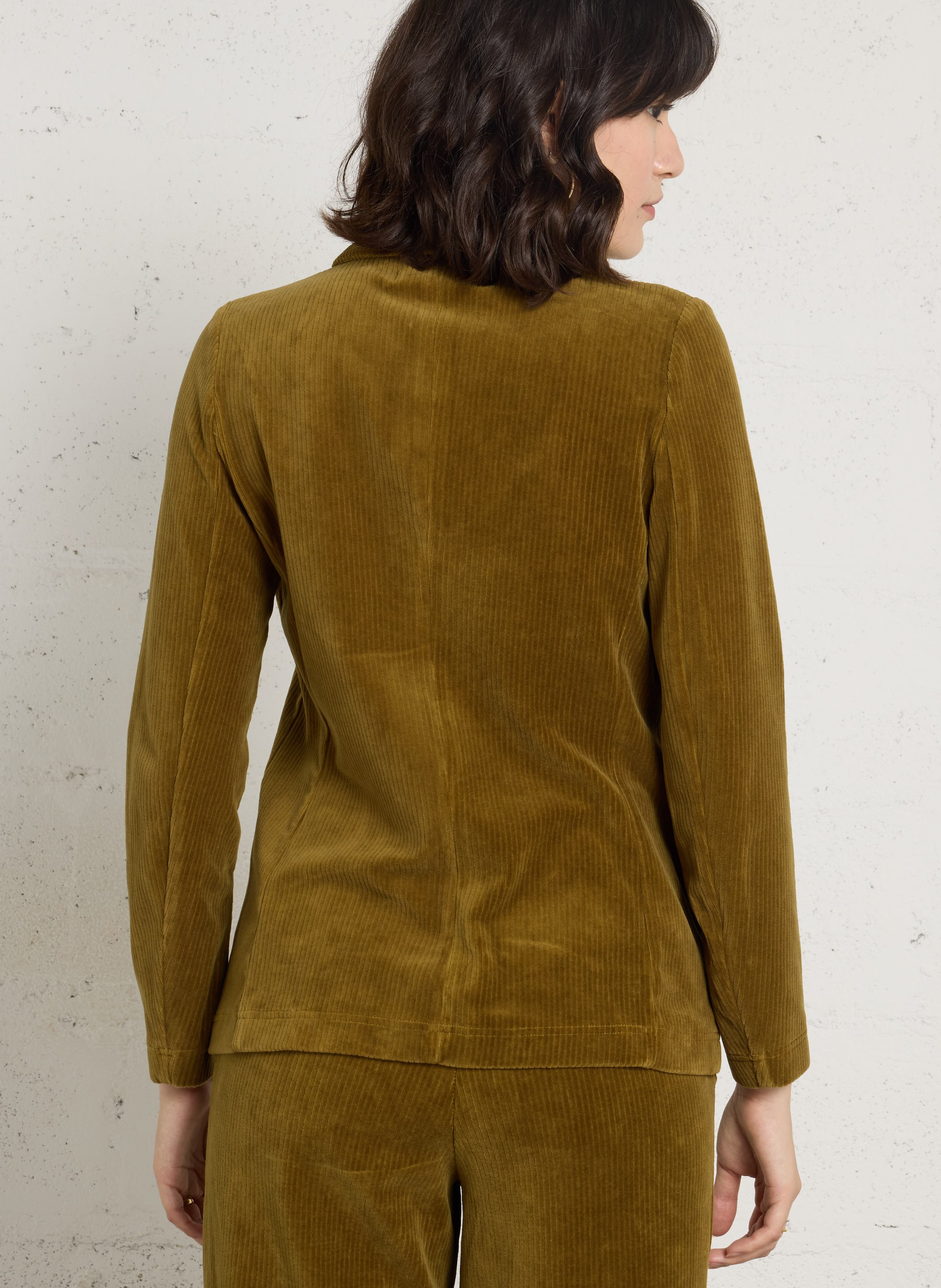 Baumwoll-Mix-Jacke mit Reverskragen NICE THINGS Grun