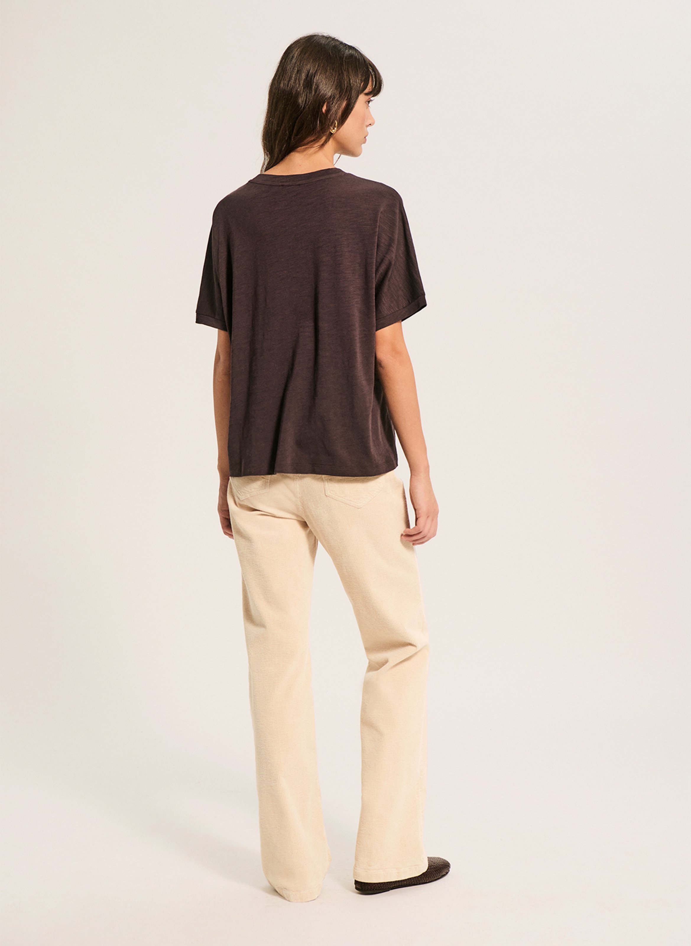 Bedrucktes Rundhals-T-Shirt PABLO Braun