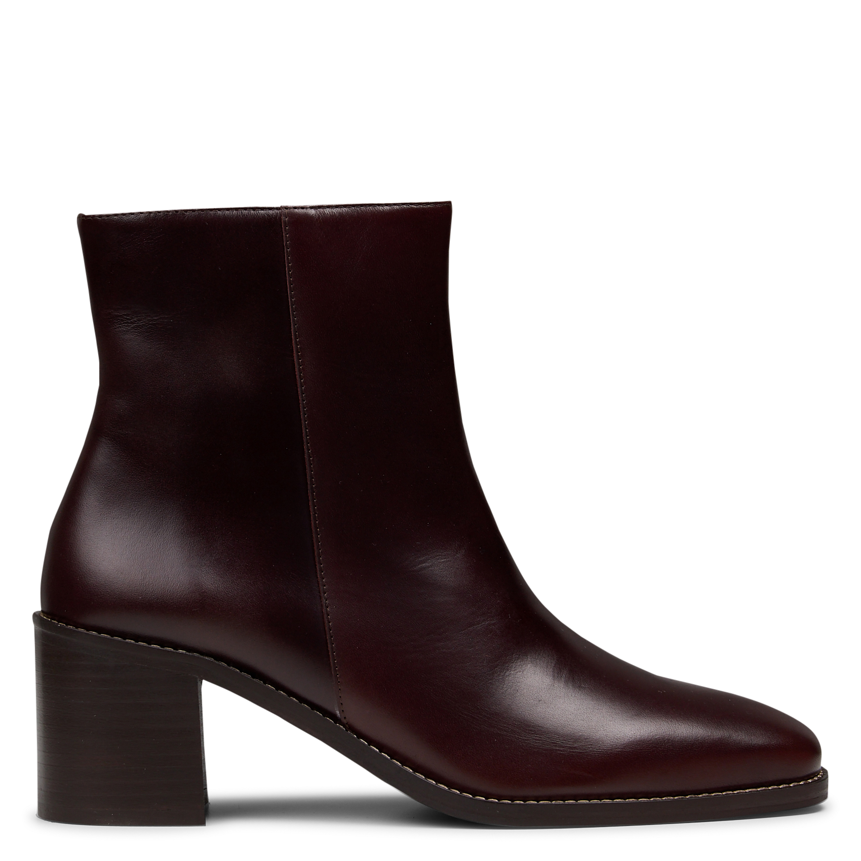 Bottines zippées en cuir BOBBIES Marron