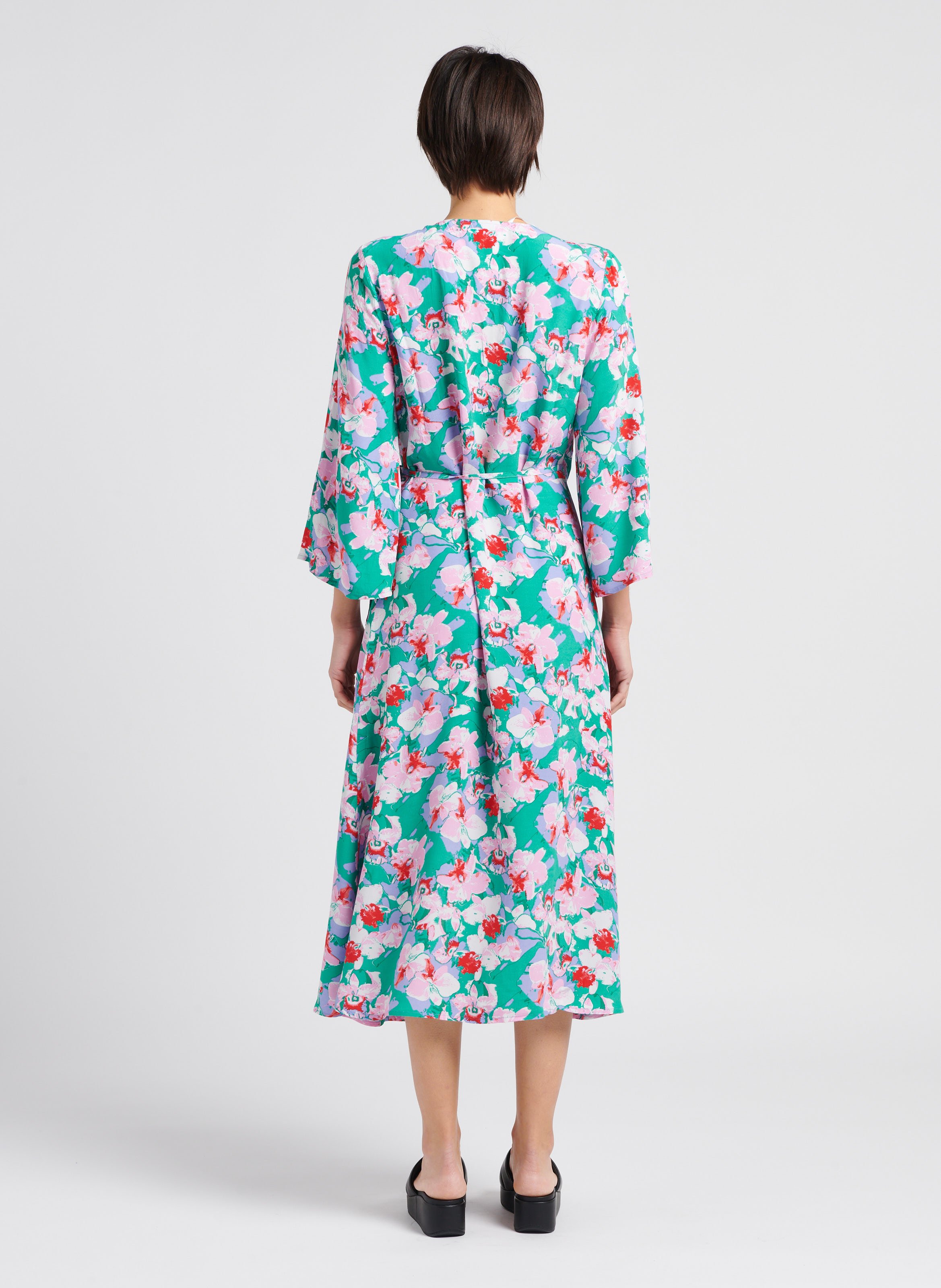 Robe midi imprimée VILA Vert