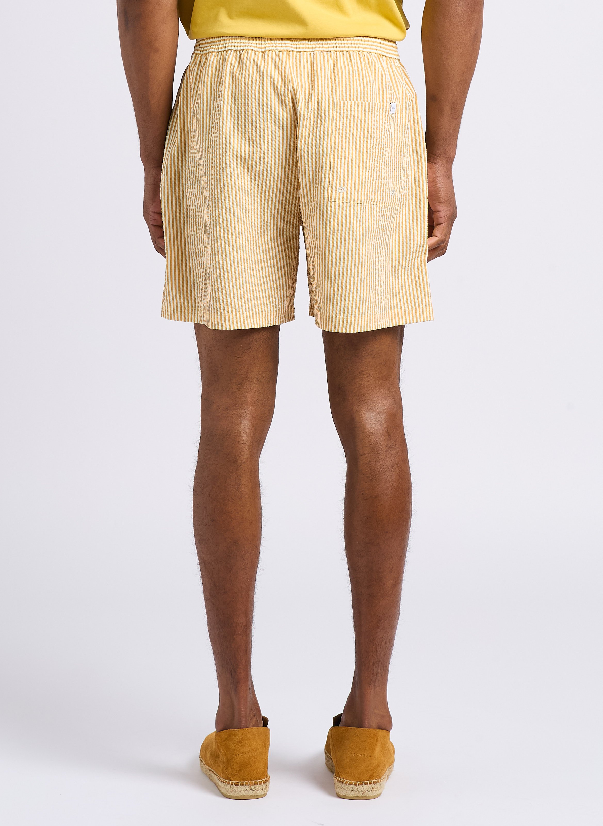 Gestreifte Badeshorts LES DEUX Gelb