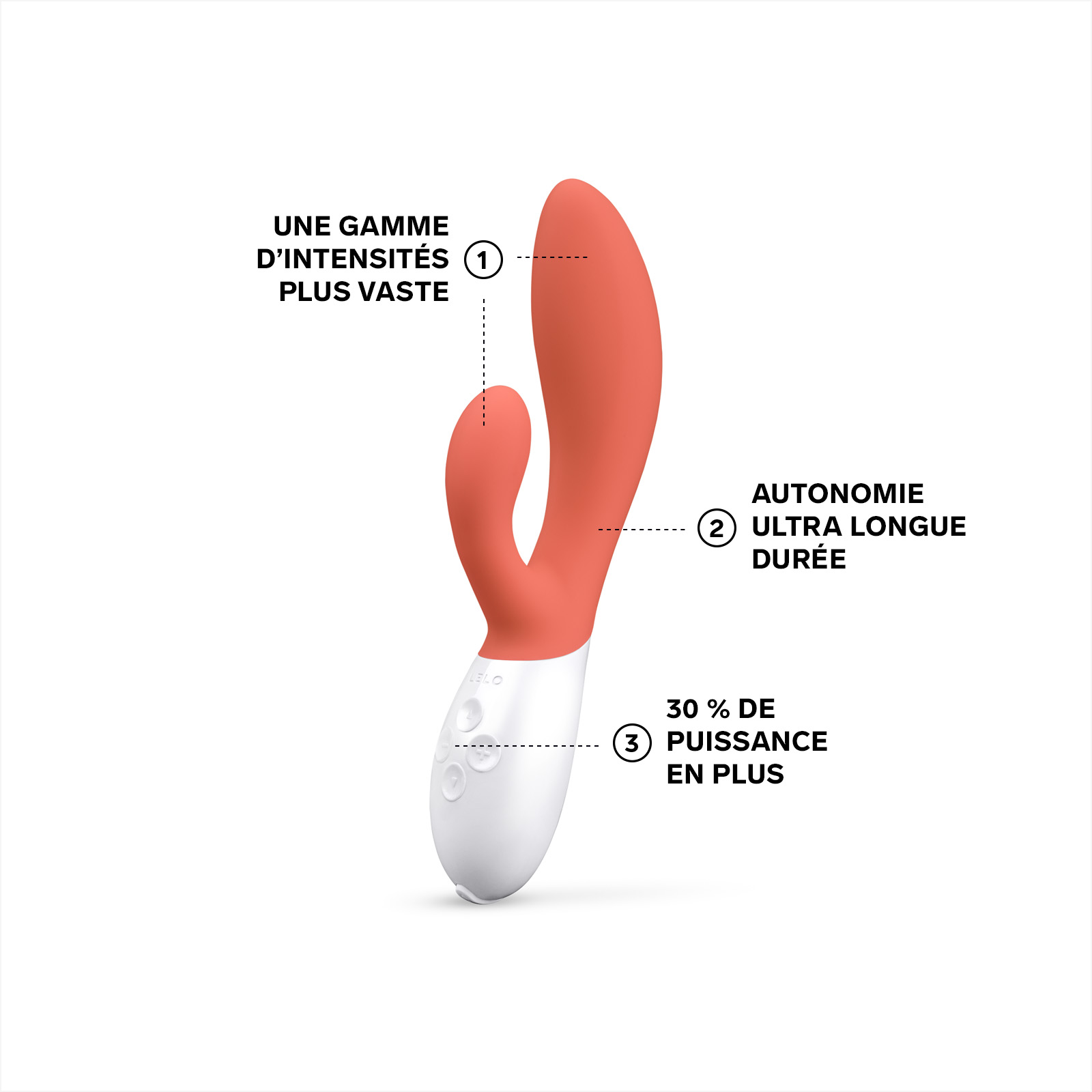 Clitoral stimulator and G-spot rabbit vibrator LELO Rouge