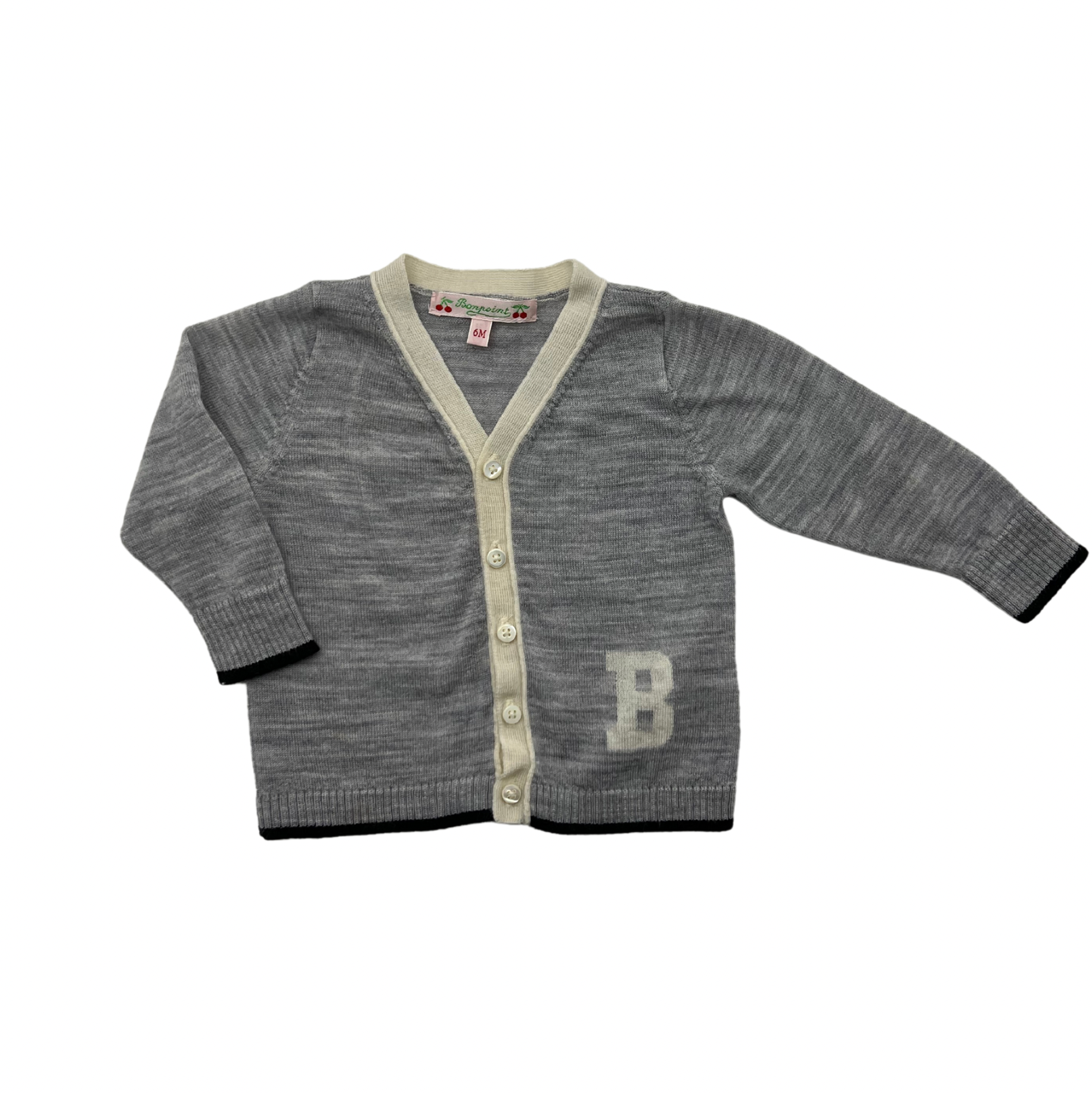 Baby grey cardigan - 6 months BONPOINT - Seconde Main Grey