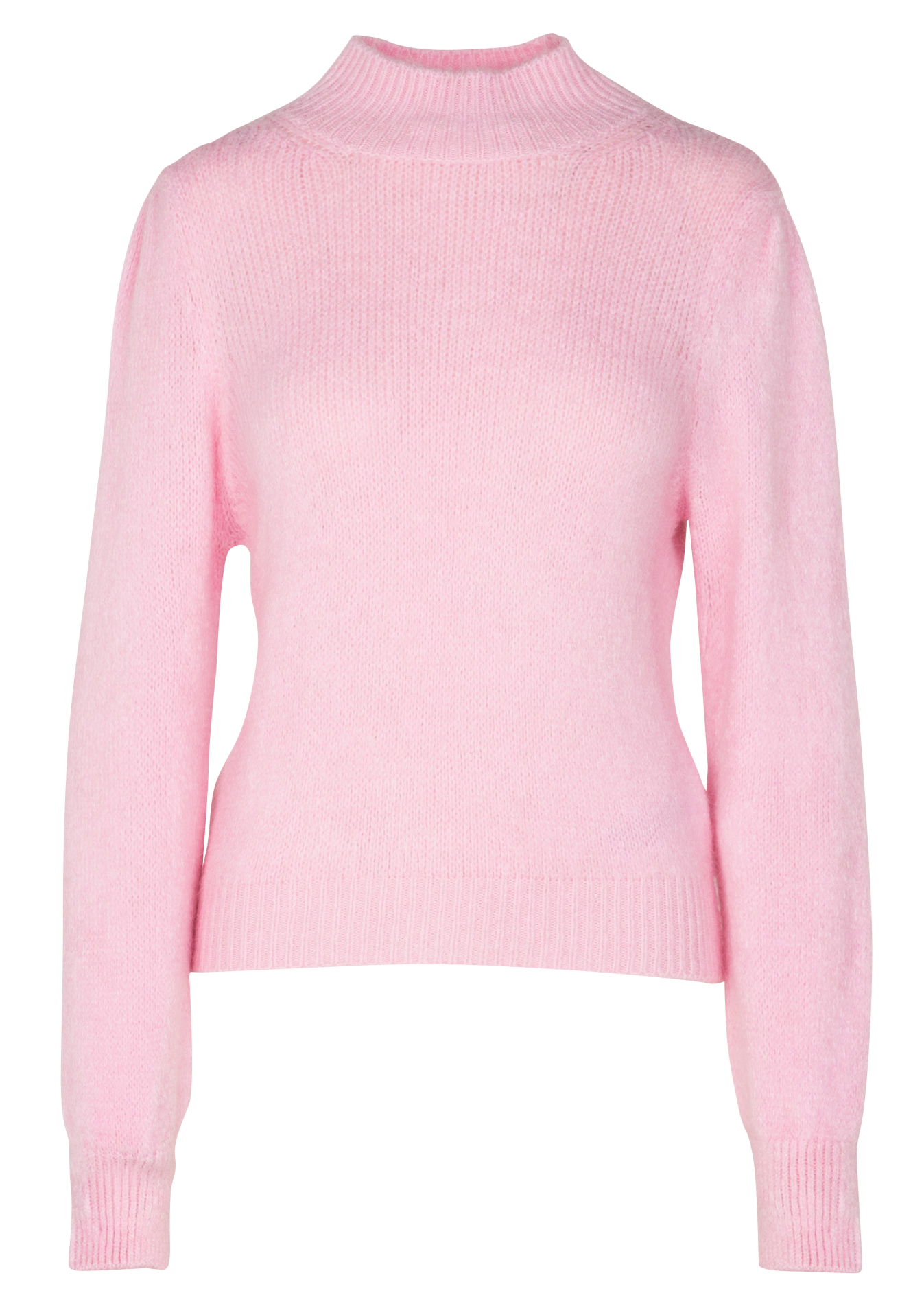 Rechte trui met hoge kraag MORGAN Roze