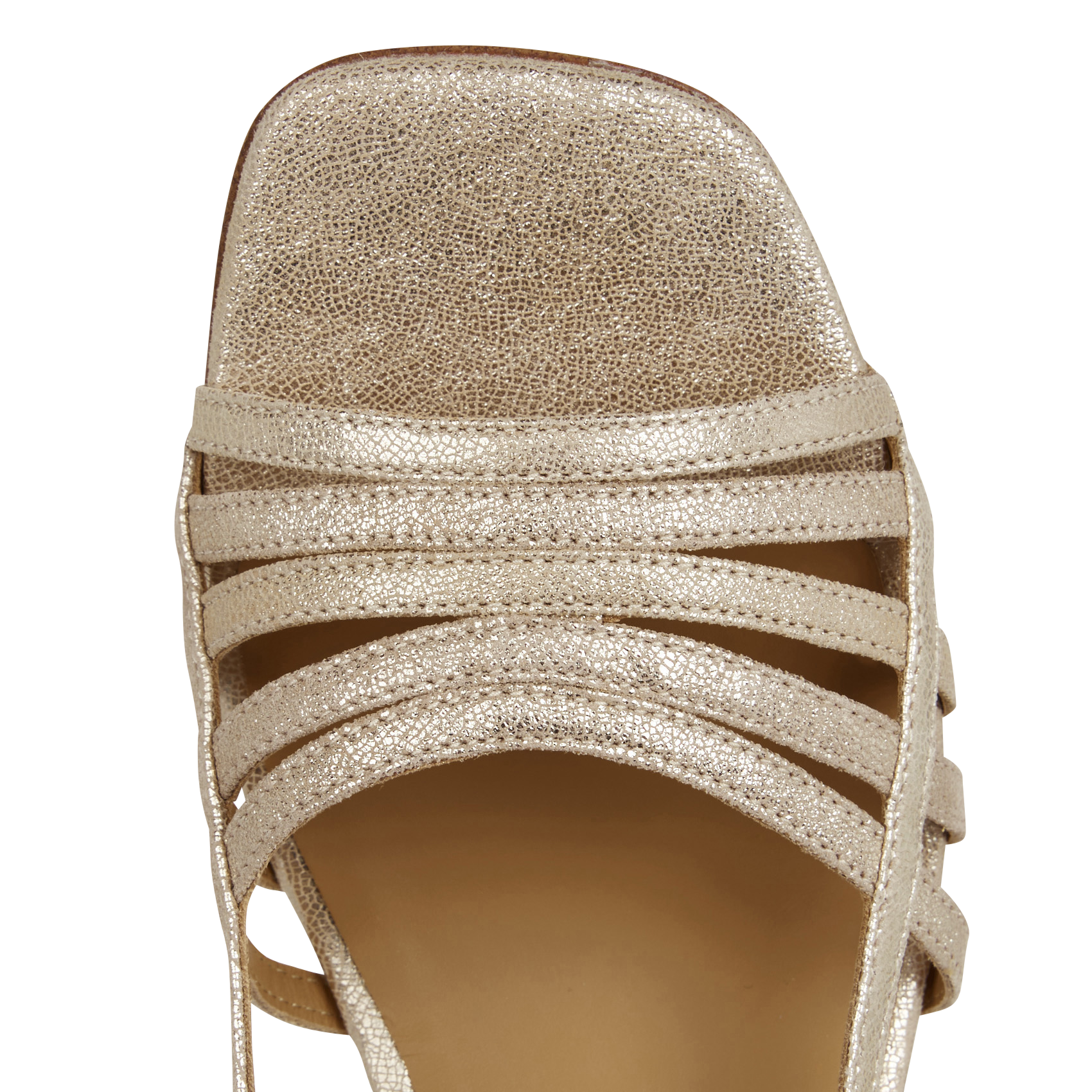 Heeled metallic leather sandals BOBBIES Golden