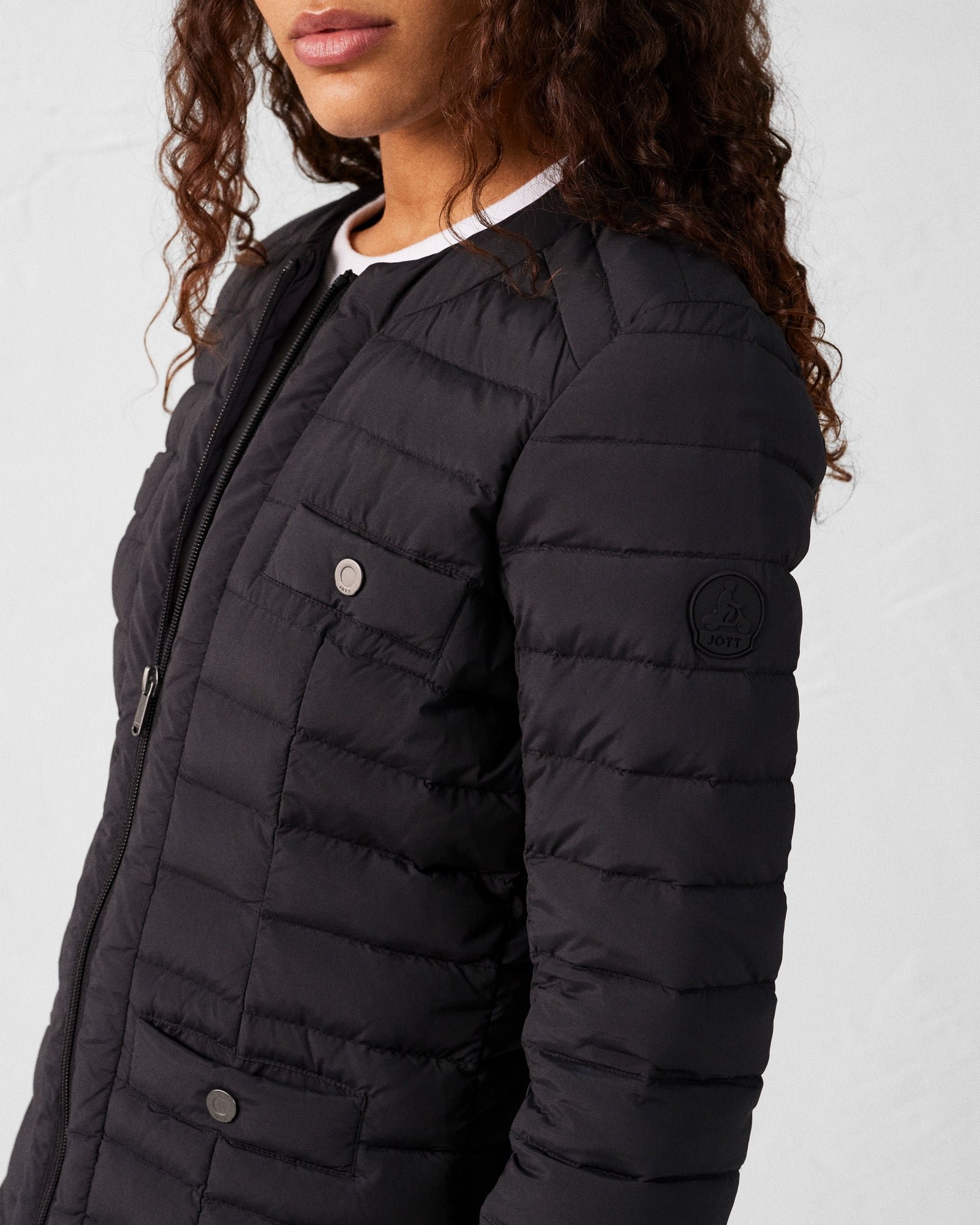 Lightweight stretch puffer jacket Ingrid JOTT Black