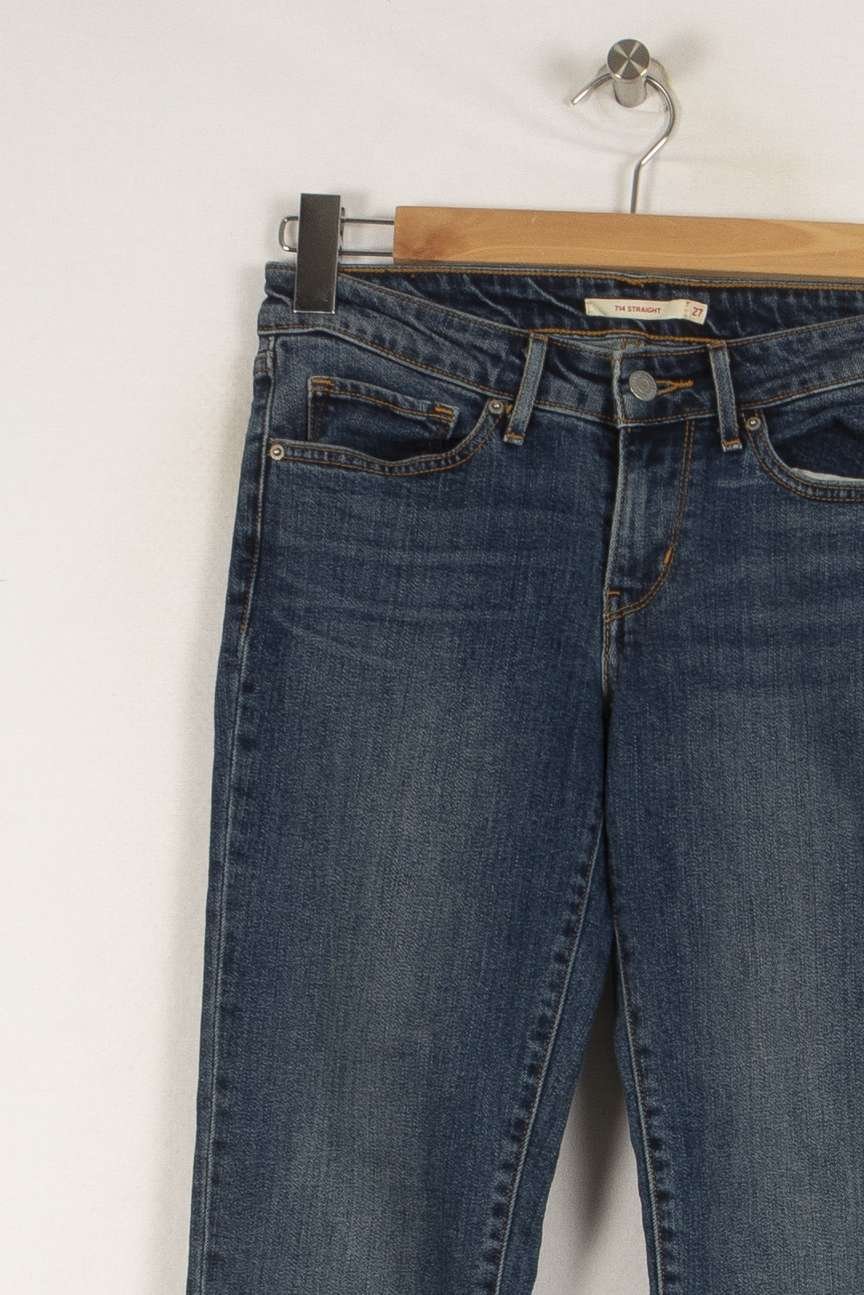 Cropped slim jeans with studs LEVI'S - Seconde main Blue