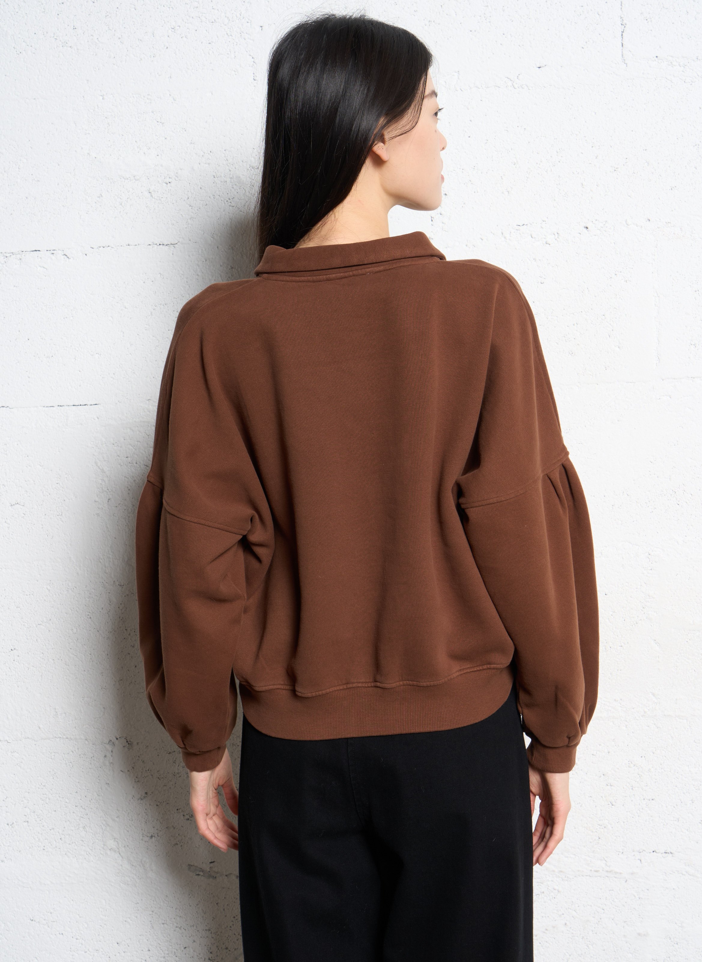 Polo-Sweatshirt aus Bio-Baumwolle EMILE ET IDA Braun