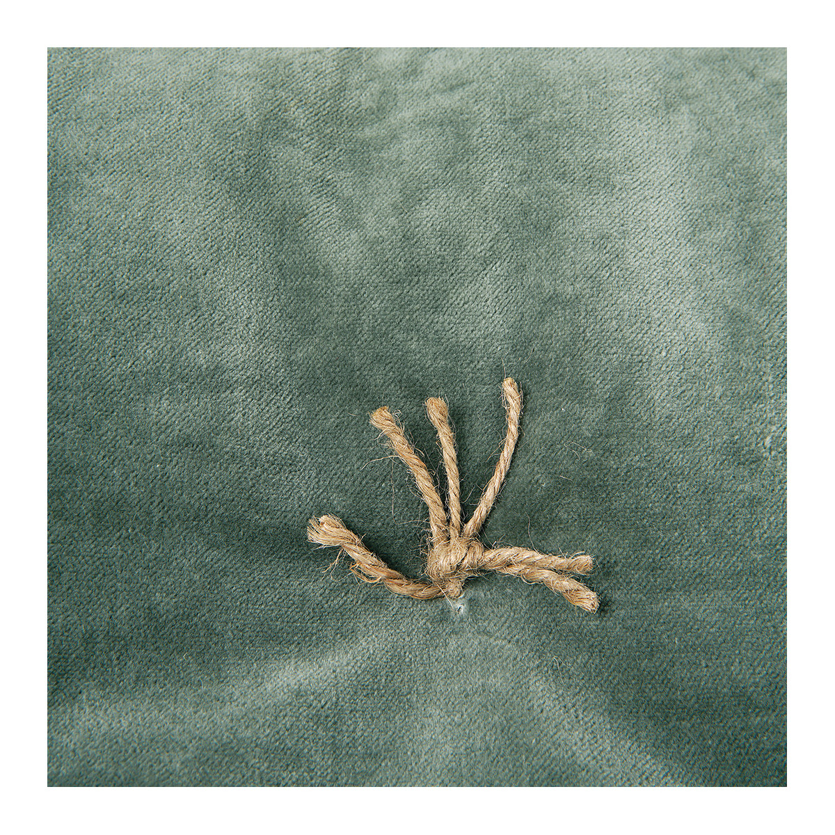 Celadon cotton velvet futon BLANC D'IVOIRE Green