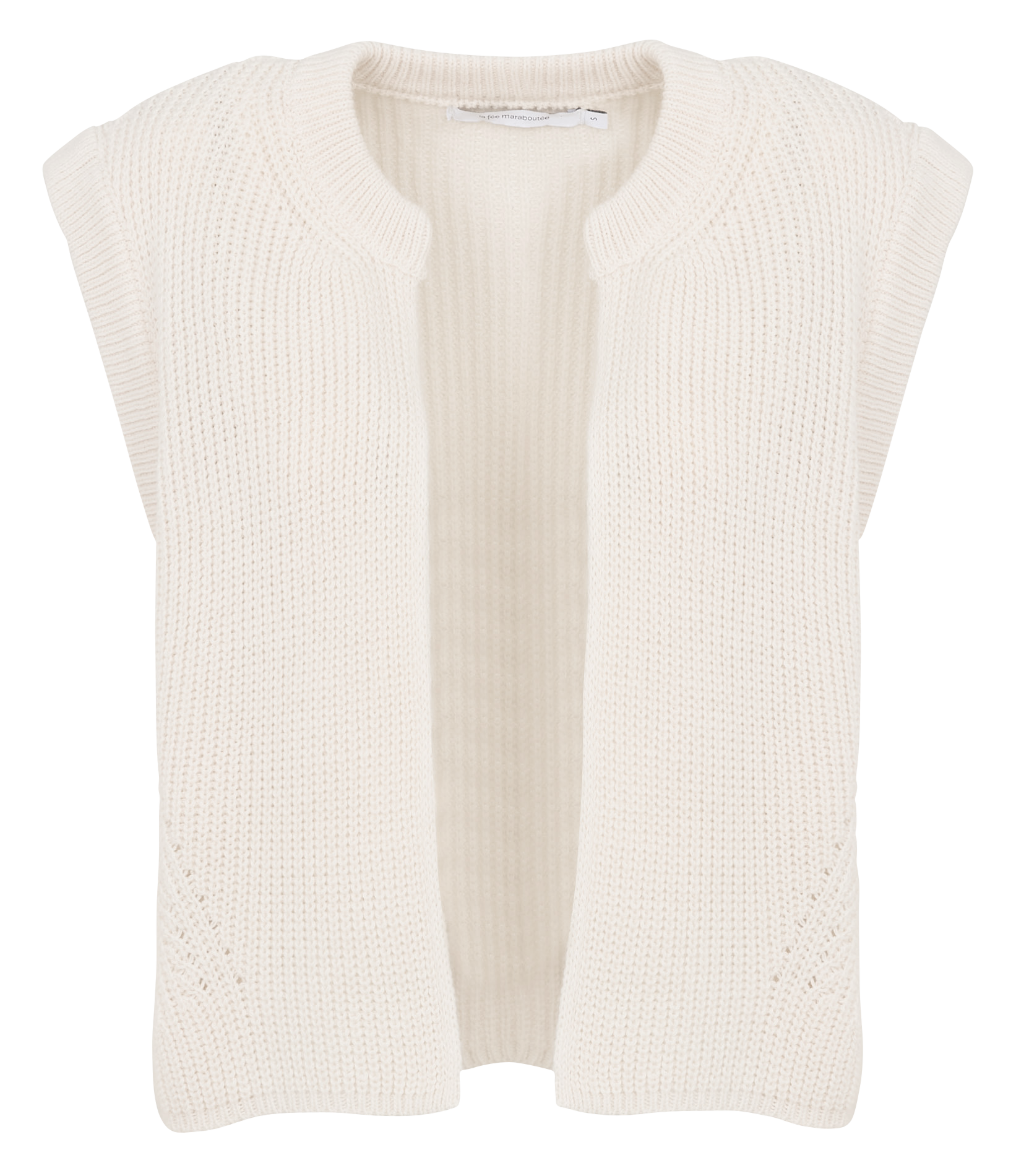 Round-neck cardigan LA FEE MARABOUTEE White