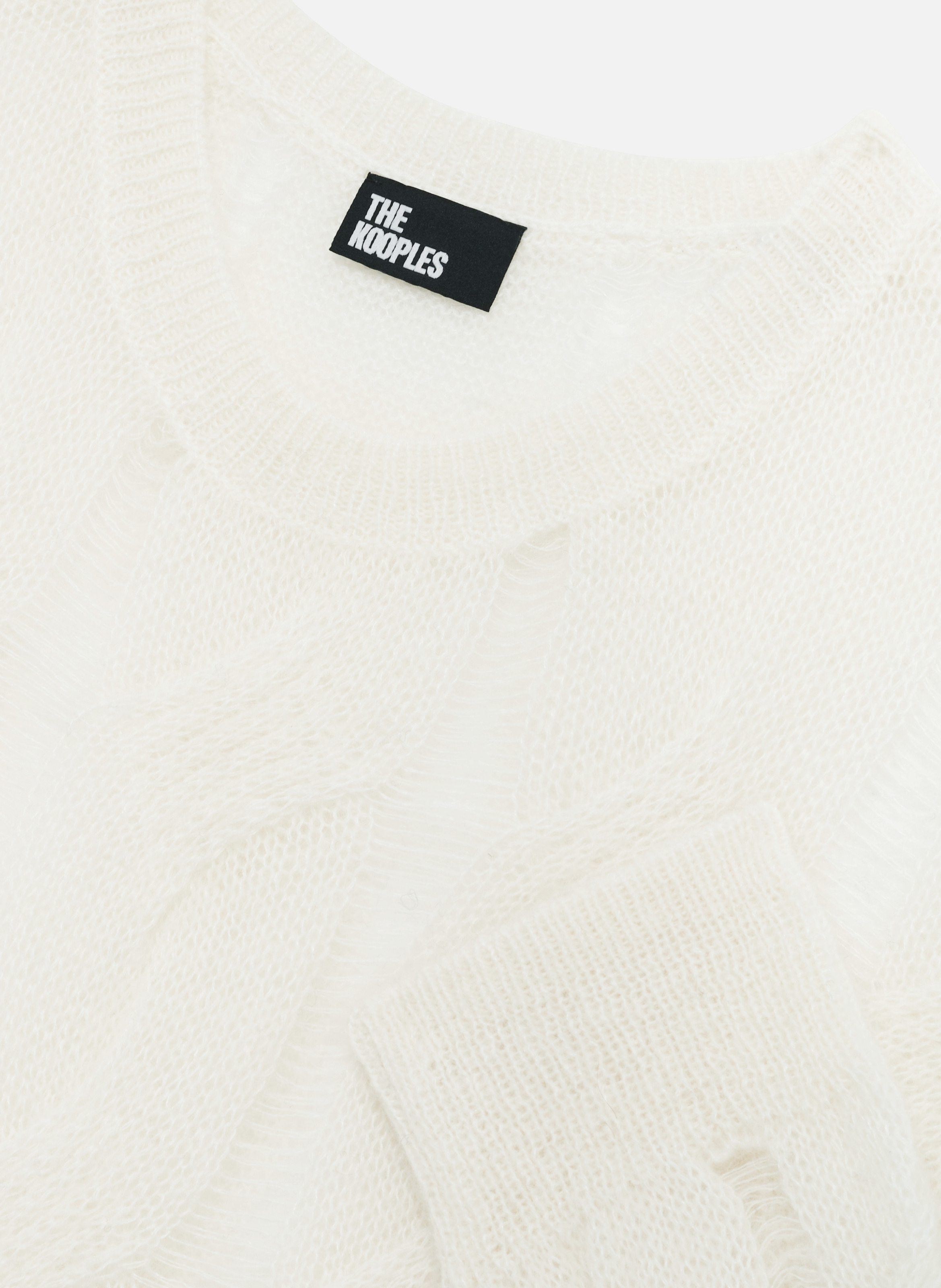 Mixed wool cable-knit sweater THE KOOPLES Beige