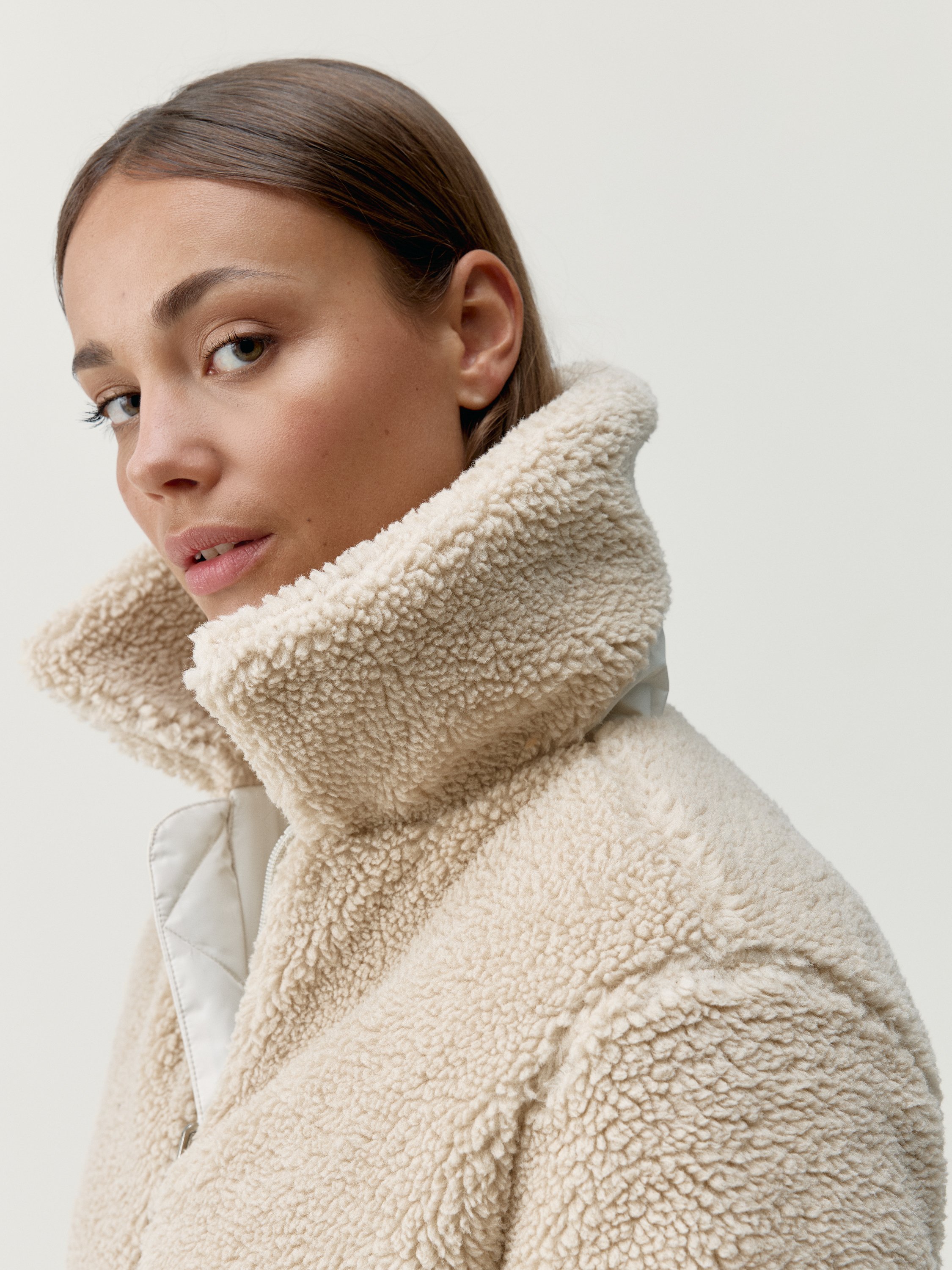 Quilted winter coat BORN LIVING YOGA White