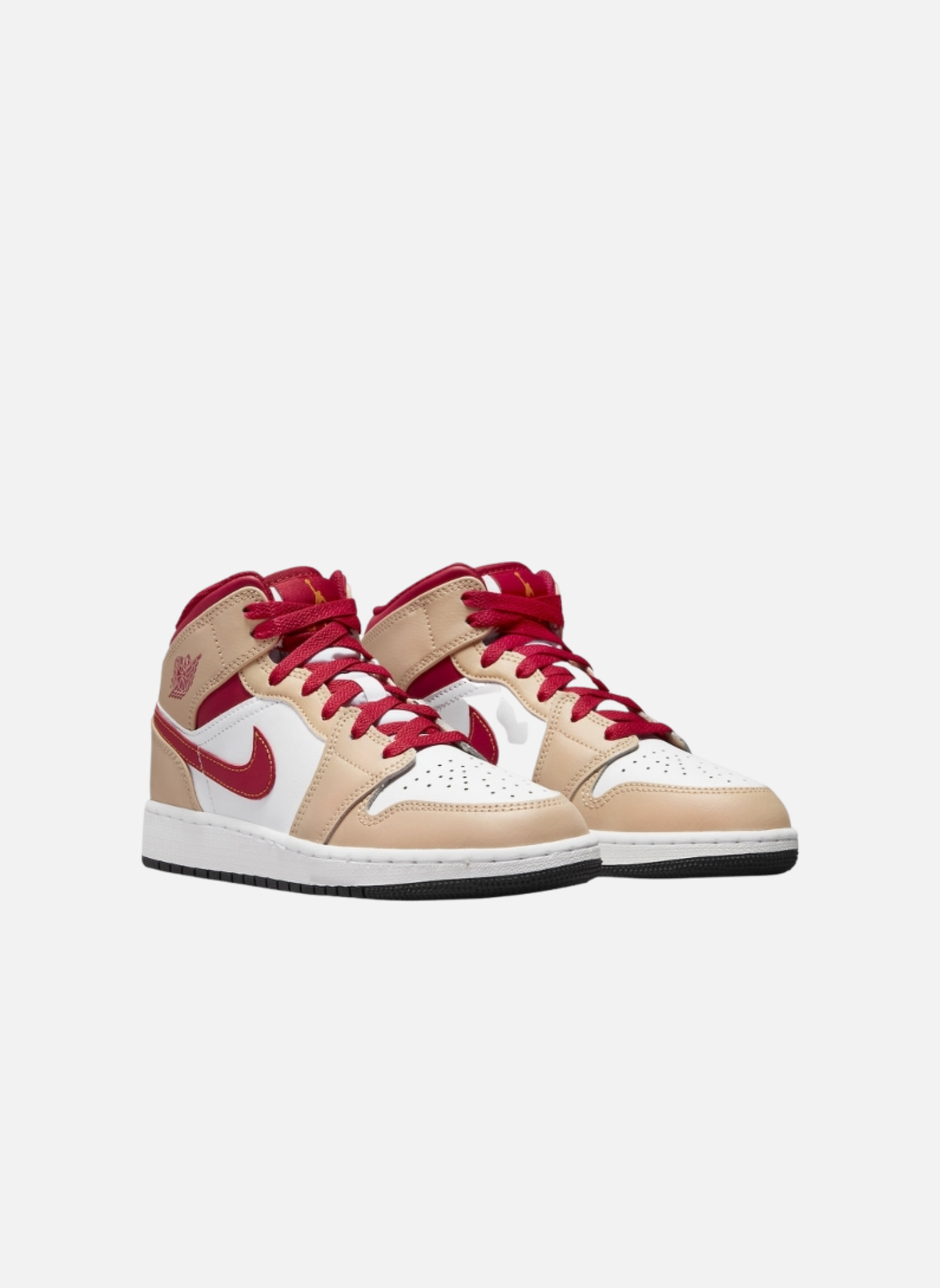 High-top leather sneakers Jordan Red