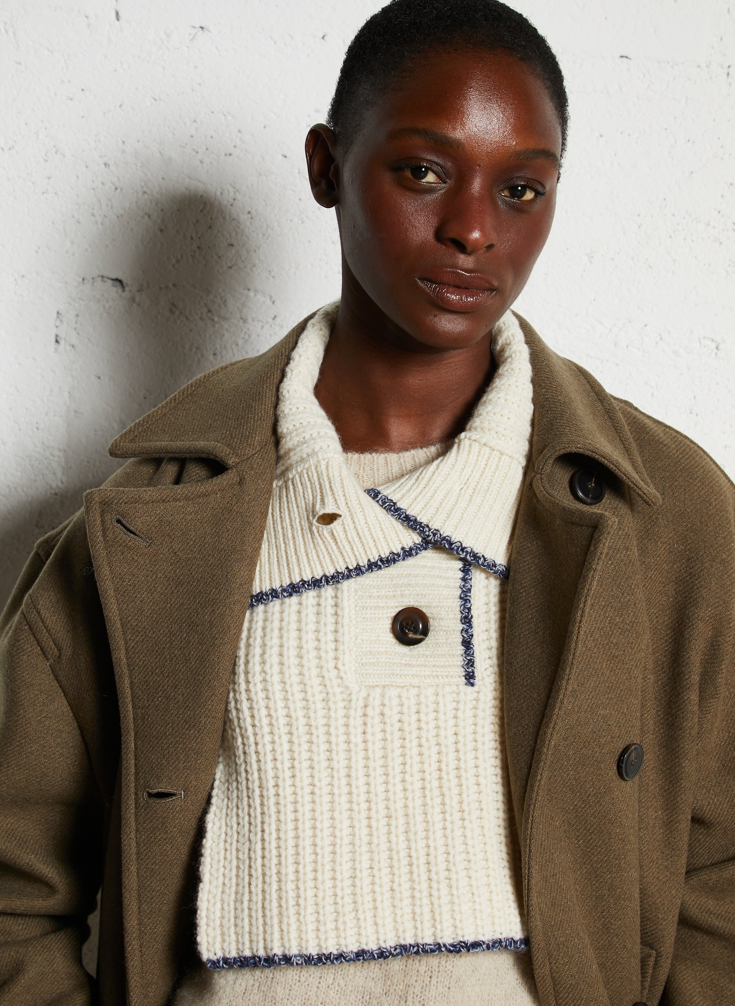 Removable wool high neck MOISMONT Beige