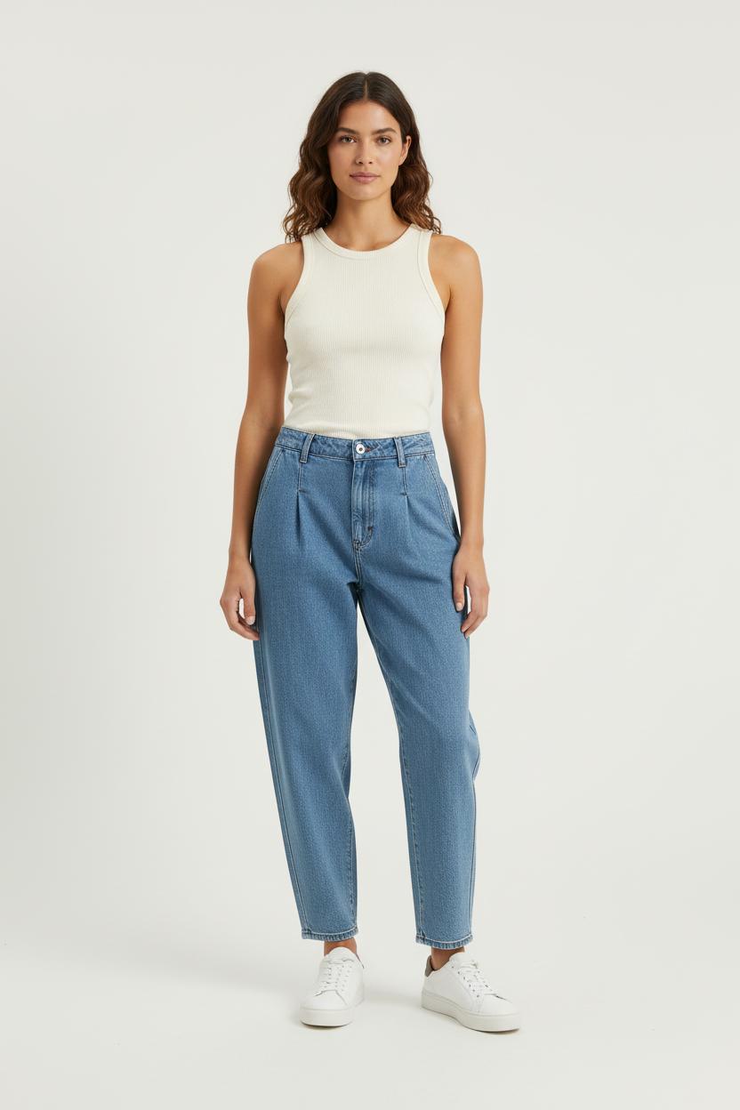 Cropped slim jeans with studs CLOSED - Seconde Main Blue