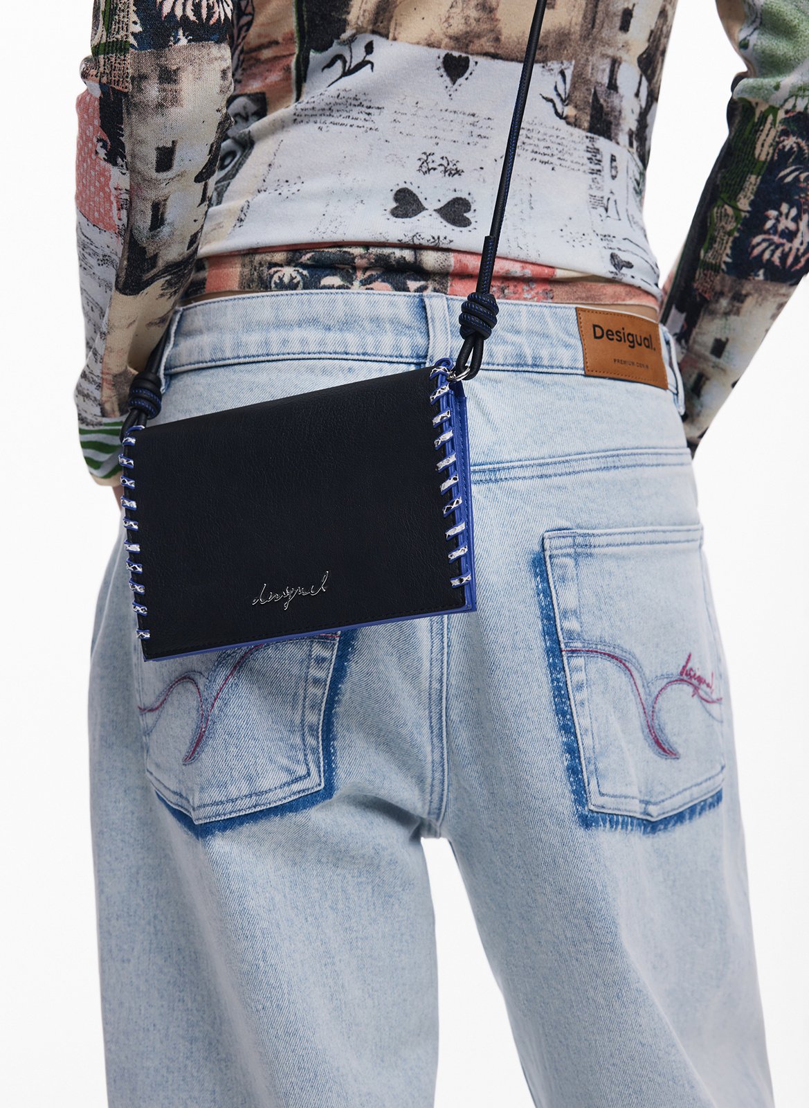 Sac bandoulière effet cuir DESIGUAL Noir