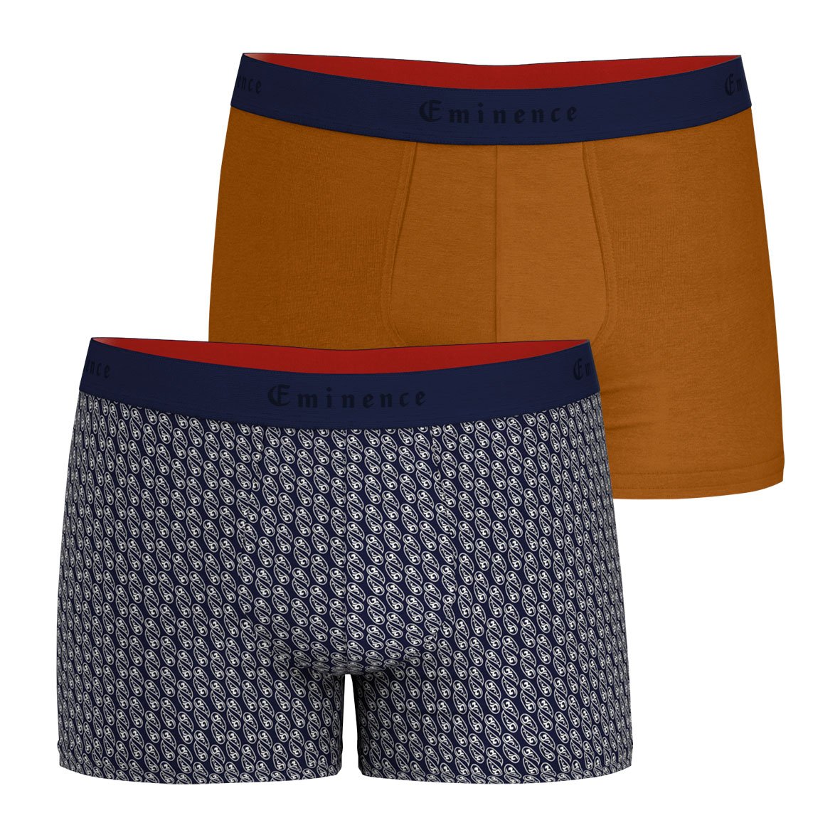 Boxer shorts, pack of 2, made in France EMINENCE Brown
