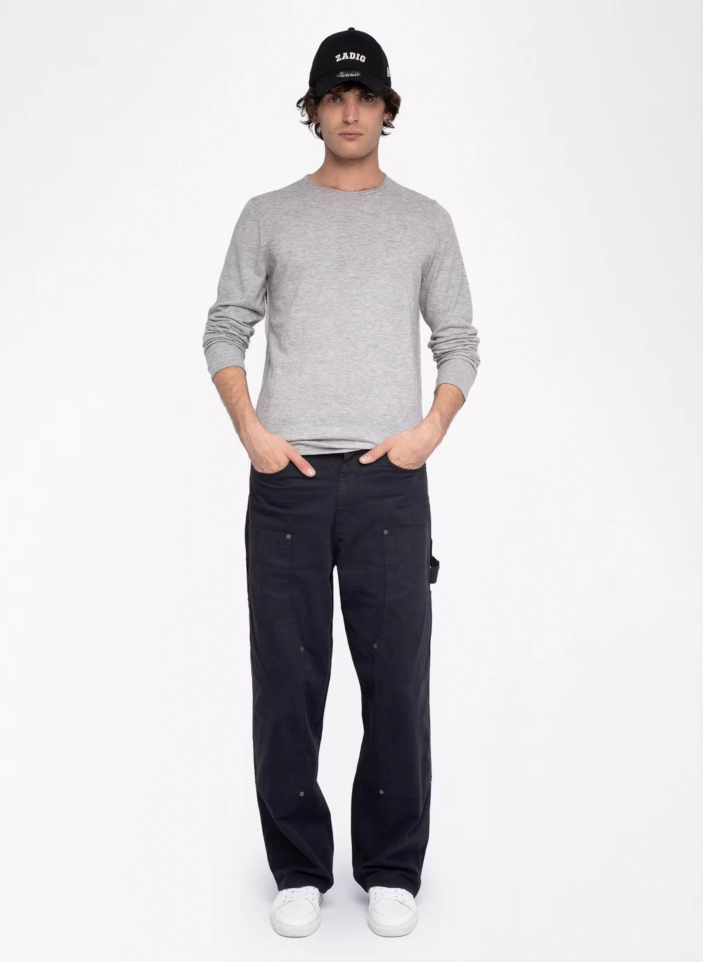 Gerader Rundhals-Pullover aus Kaschmir ZADIG&VOLTAIRE Grau