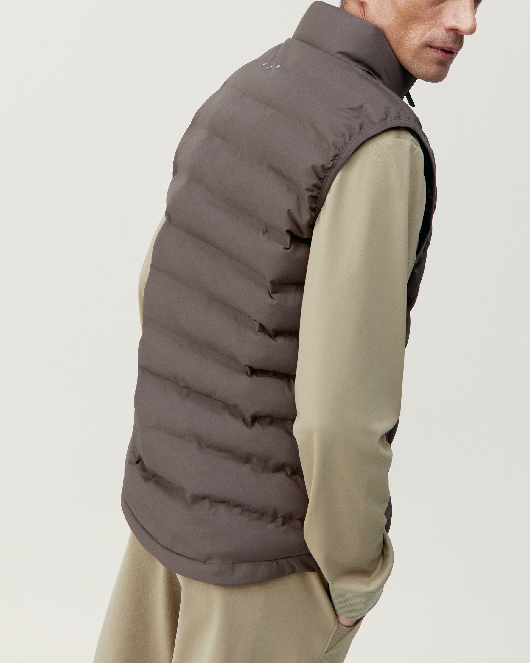 Zip-up performance athleisure sports jacket BORN LIVING YOGA Brown