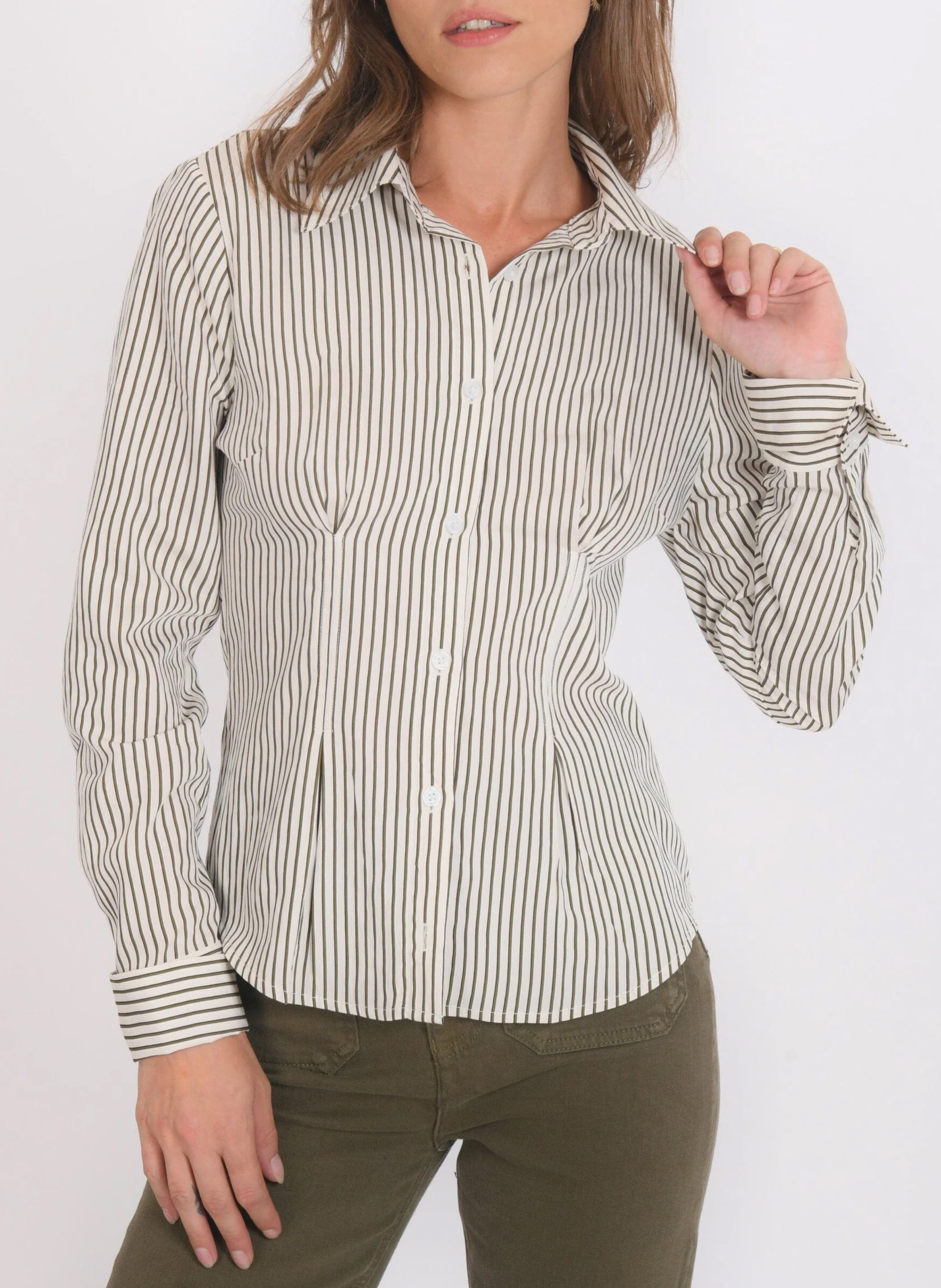 Chemise cintrée à rayures KOOKAI Blanc