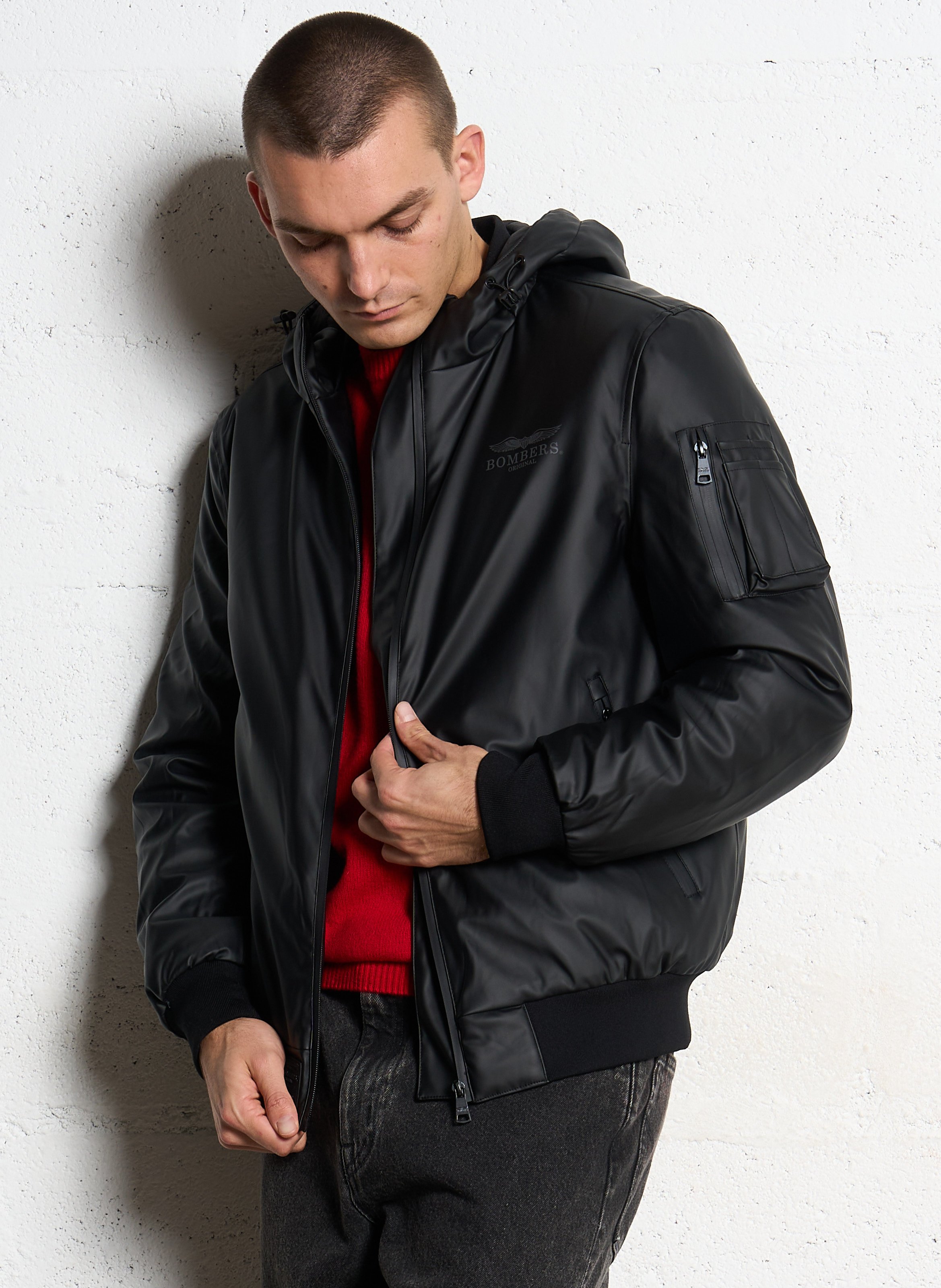 Veste droite zippée à capuche BOMBERS ORIGINAL