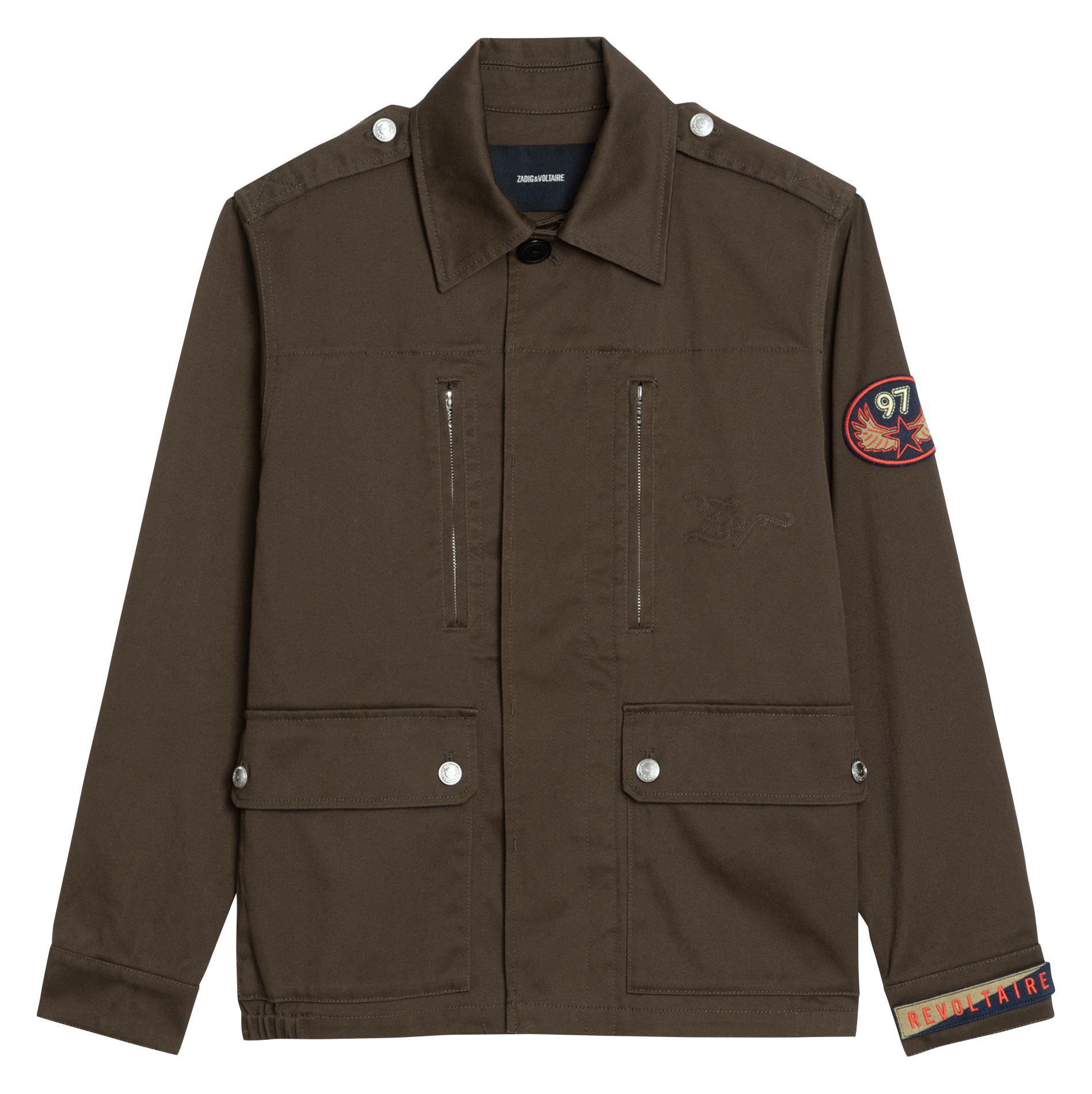 Veste droite unie en coton ZADIG&VOLTAIRE Vert