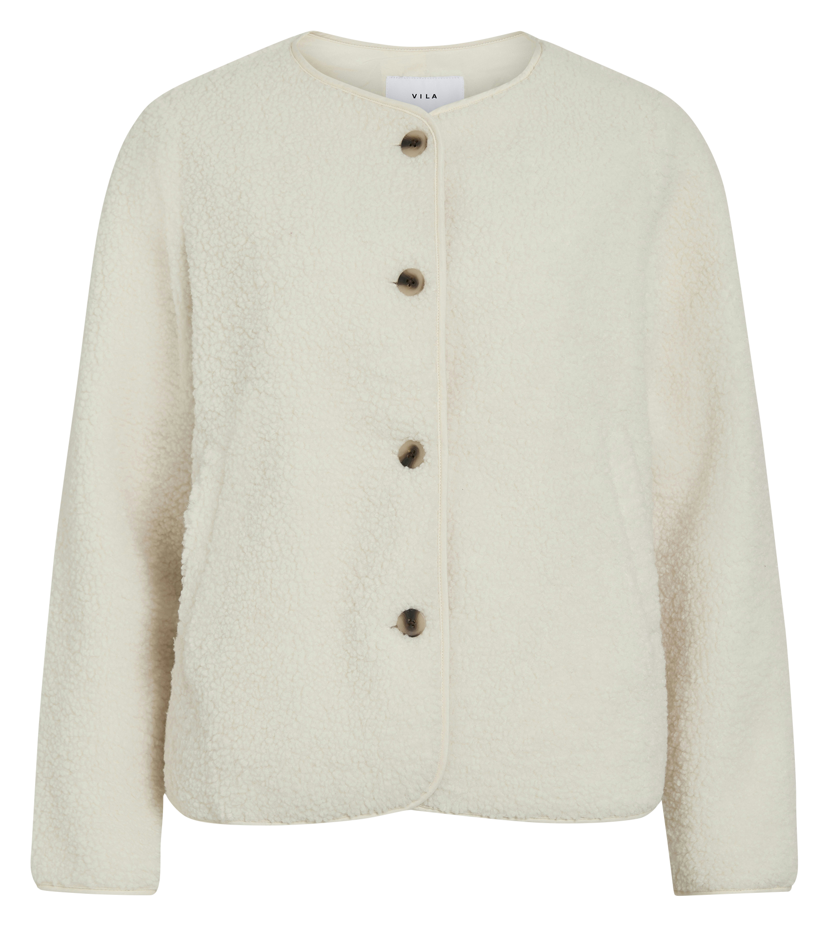Round-neck jacket VILA Beige