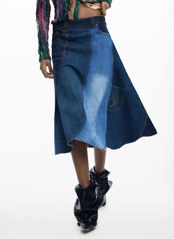 Desigual Skirt Kape Gonna, Nero (Negro 2000), Large Donna Desigual Skirt Kape Gonna, Nero (Negro 2000), Large Donna