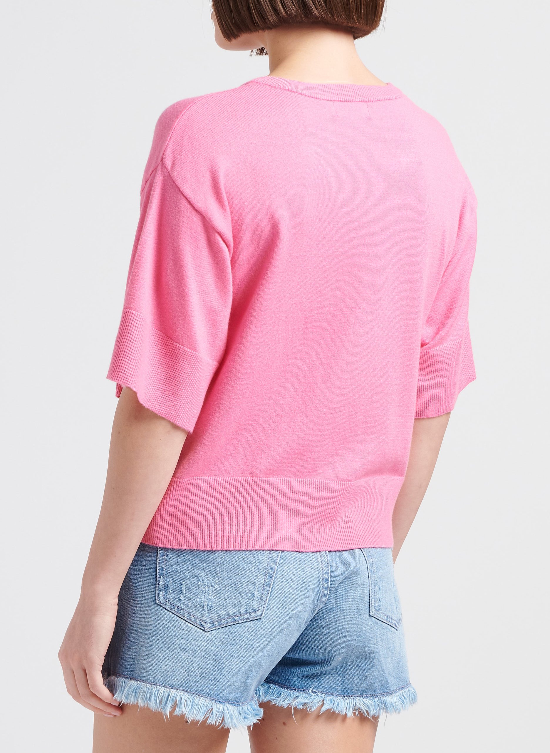 Pullover mit V-Ausschnitt MOSS COPENHAGEN Rosa