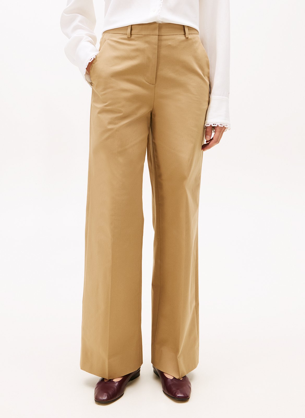 Straight tailored trousers in plain color TOMMY HILFIGER