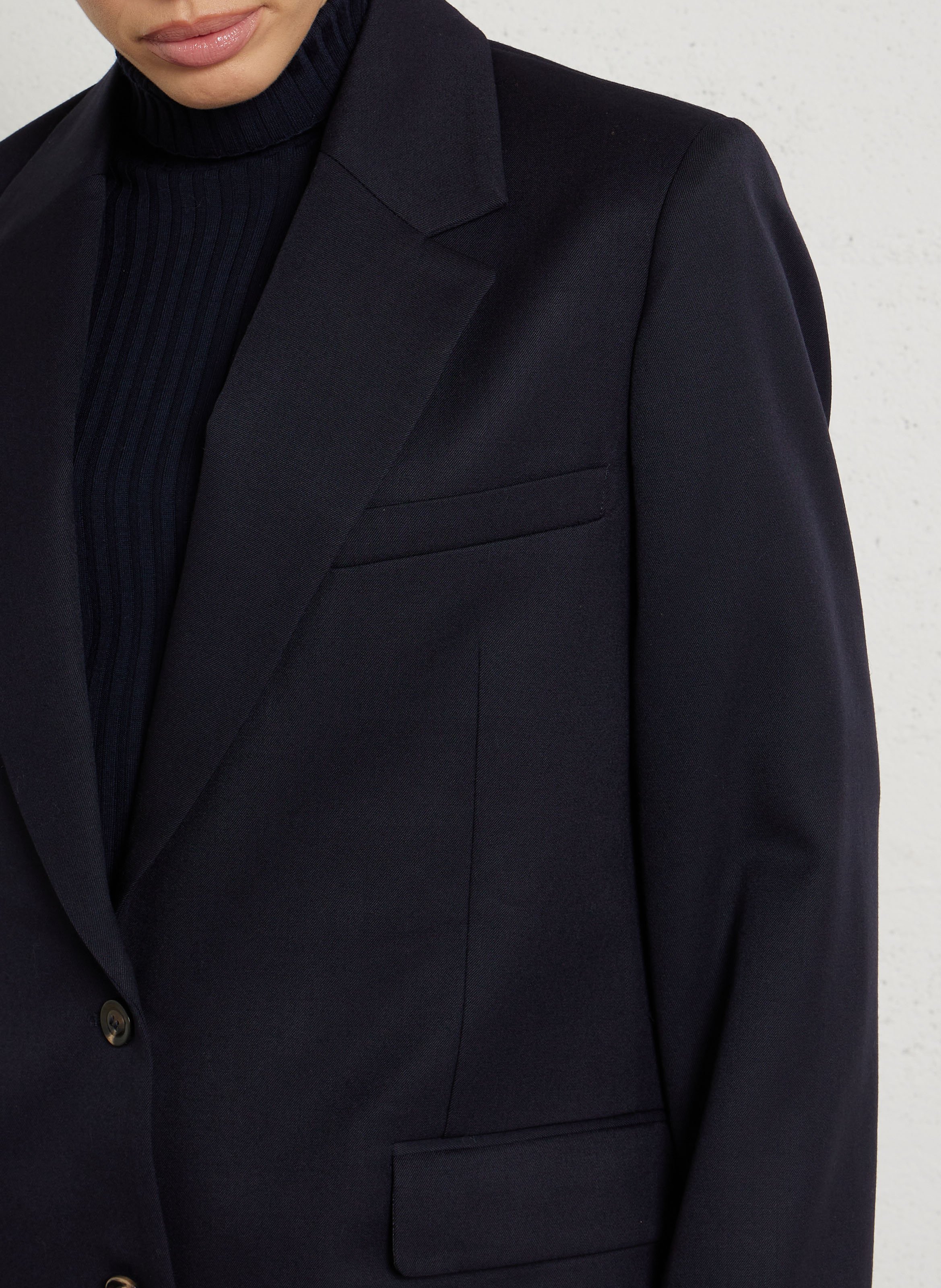 Veste tailleur droite unie SOEUR Bleu