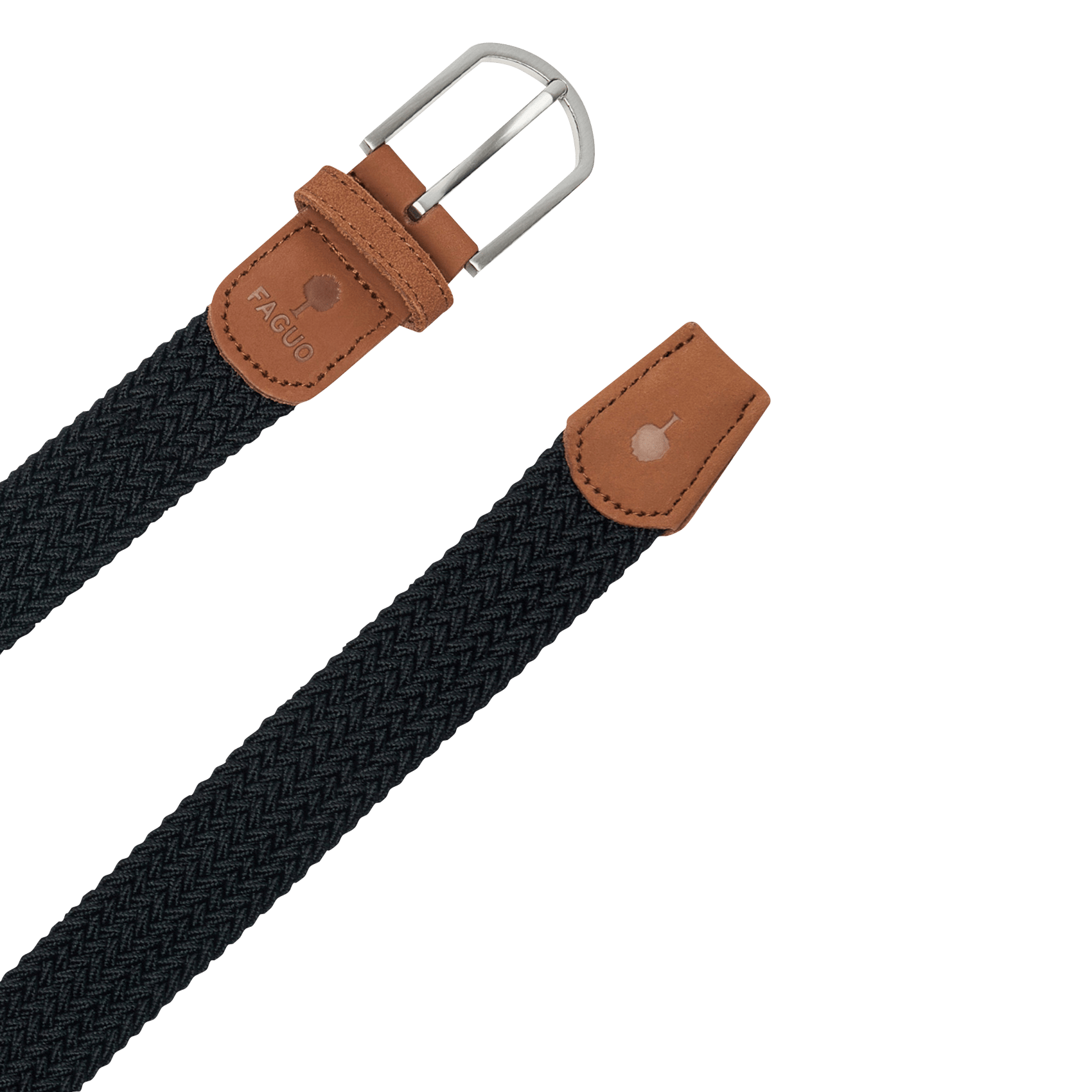 Ceinture élastiquée tressée FAGUO Bleu