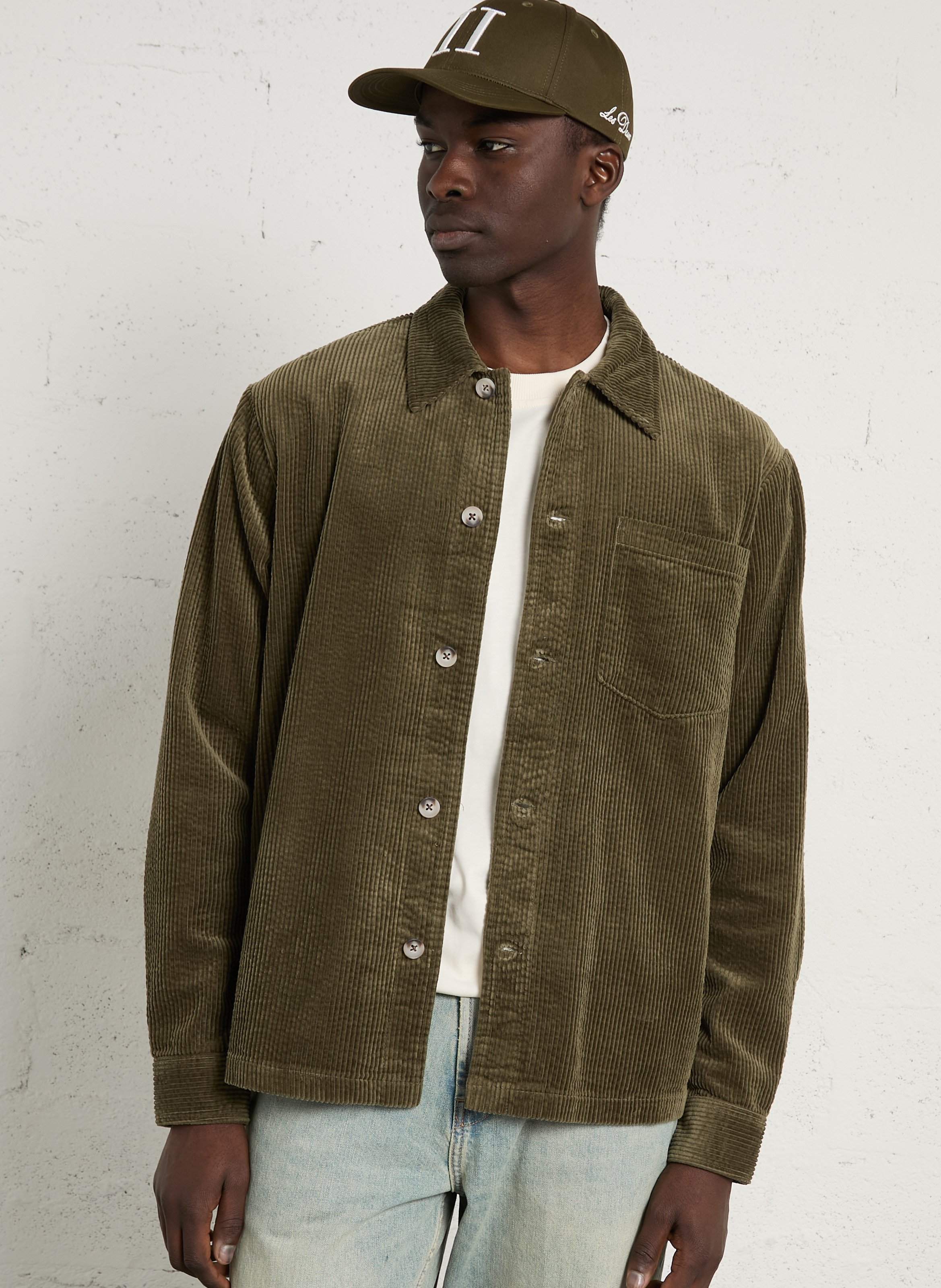 Shirt in regular velvet made of cotton SOLID