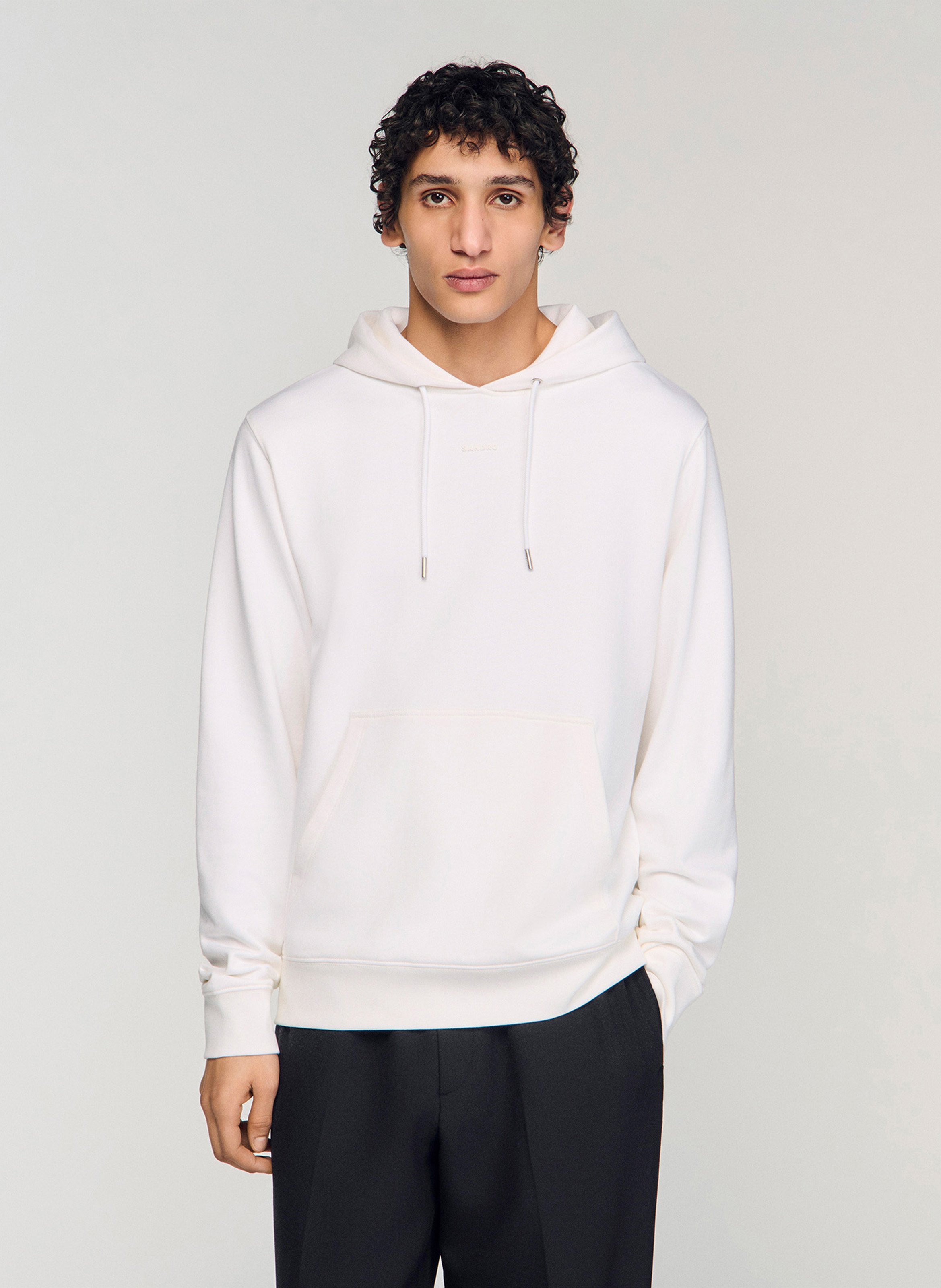 Sweat droit en coton SANDRO White