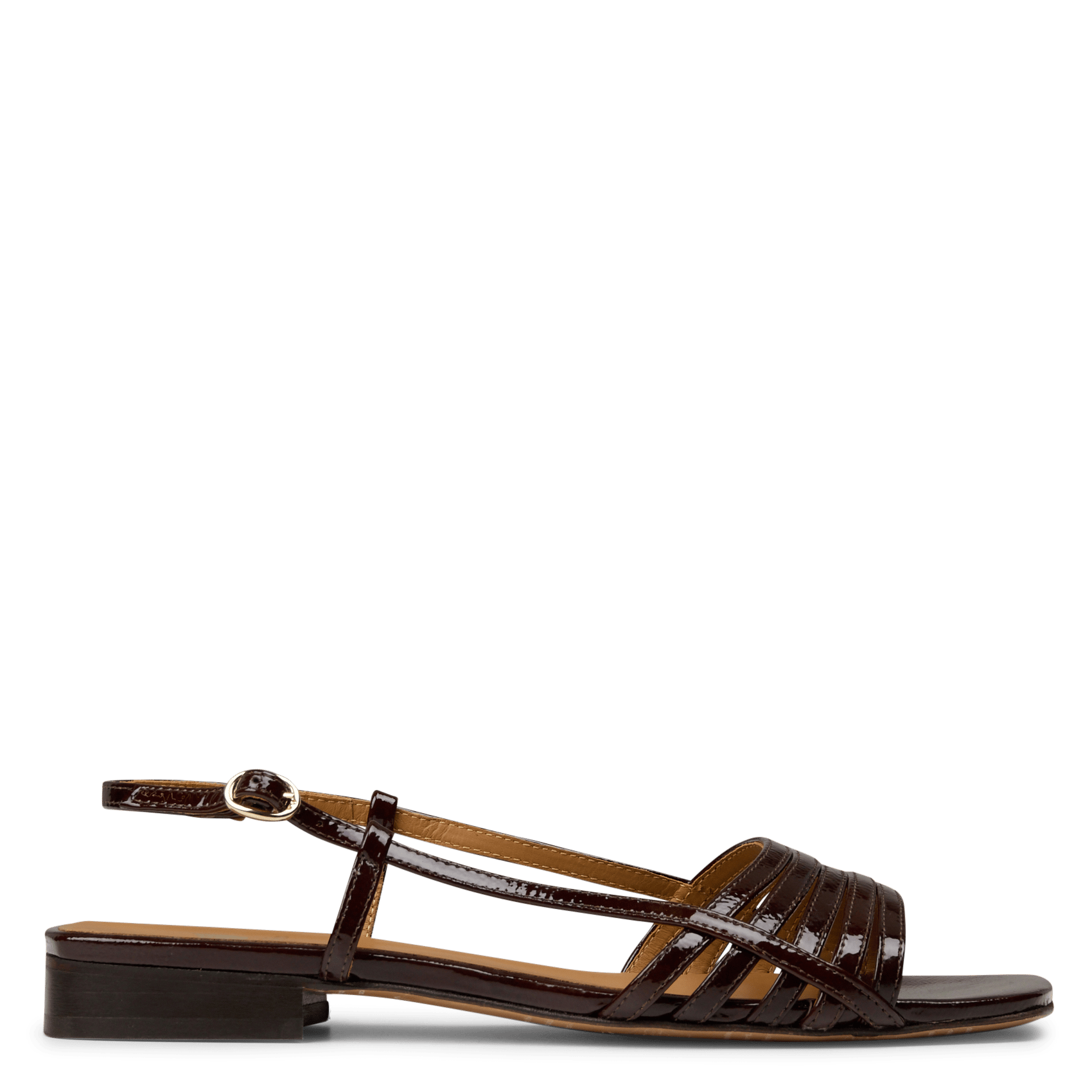 Slingback Lackleder Sandalen BOBBIES Braun