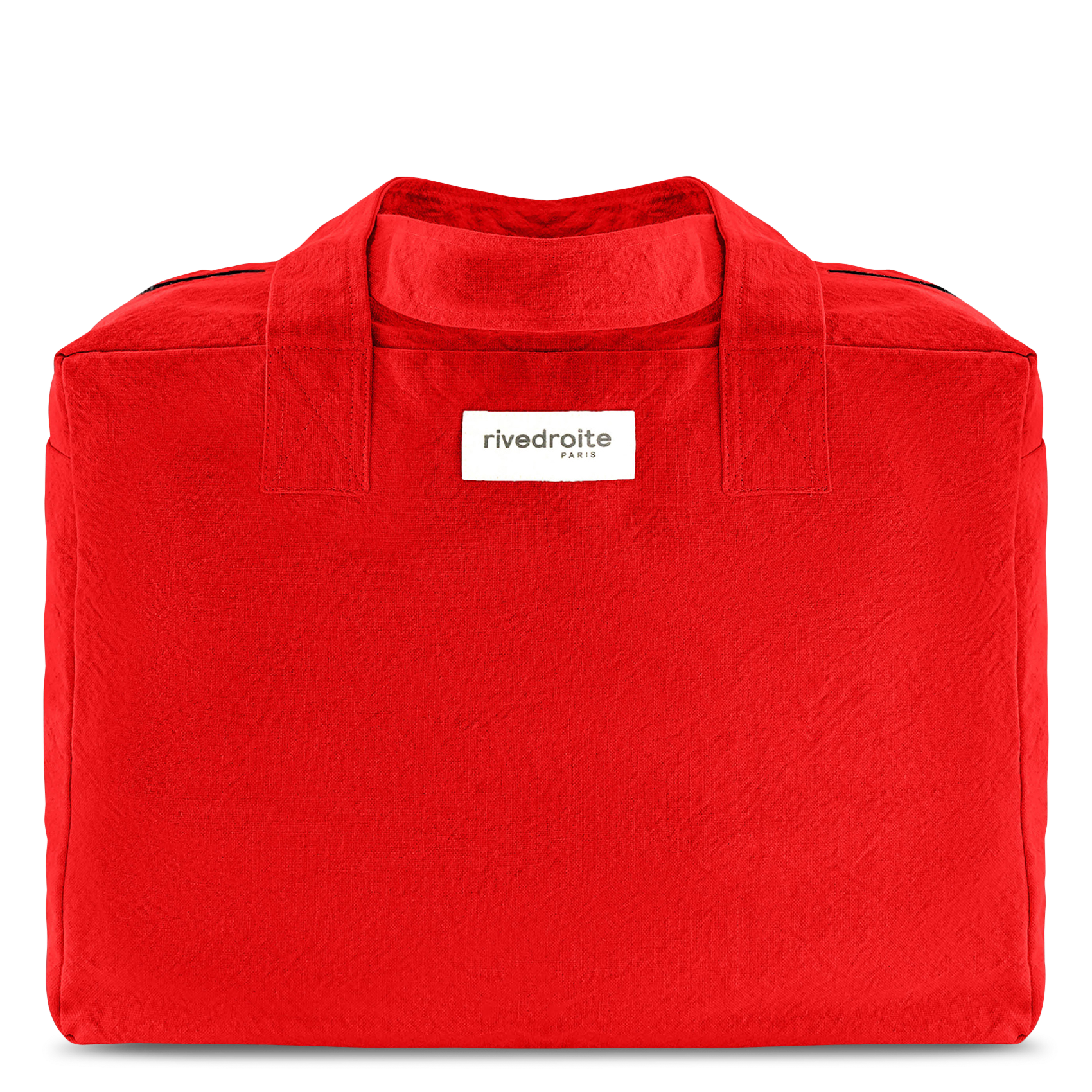 Sac week-end en coton recyclé mélangé RIVEDROITE PARIS Rouge