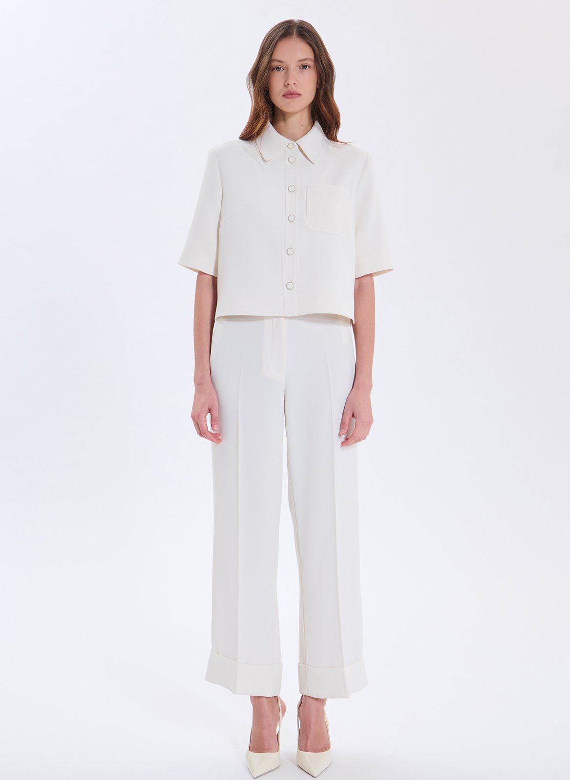 Kurzes weites Hemd ZAPA Weiss