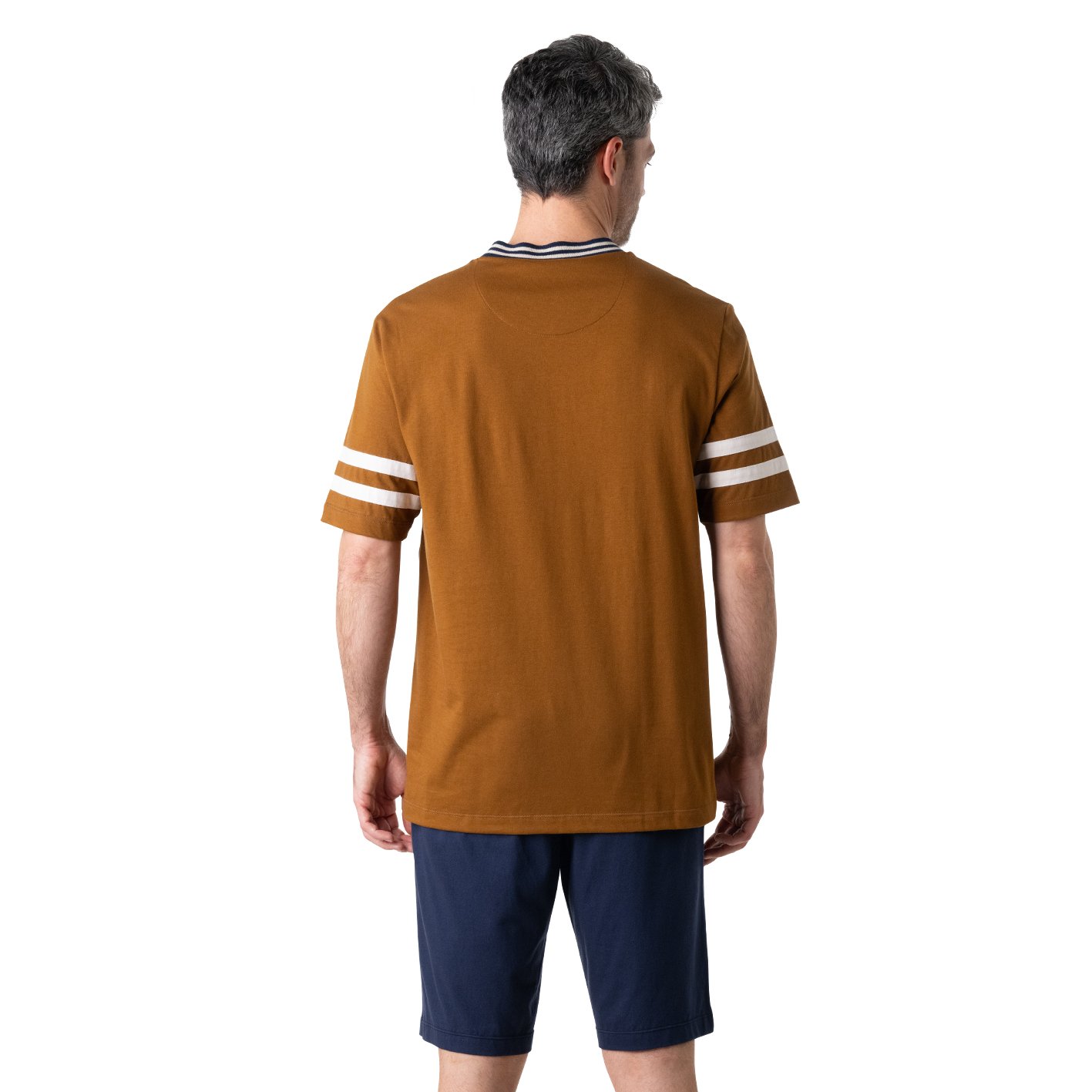 Short T-neck pajamas EMINENCE Brown