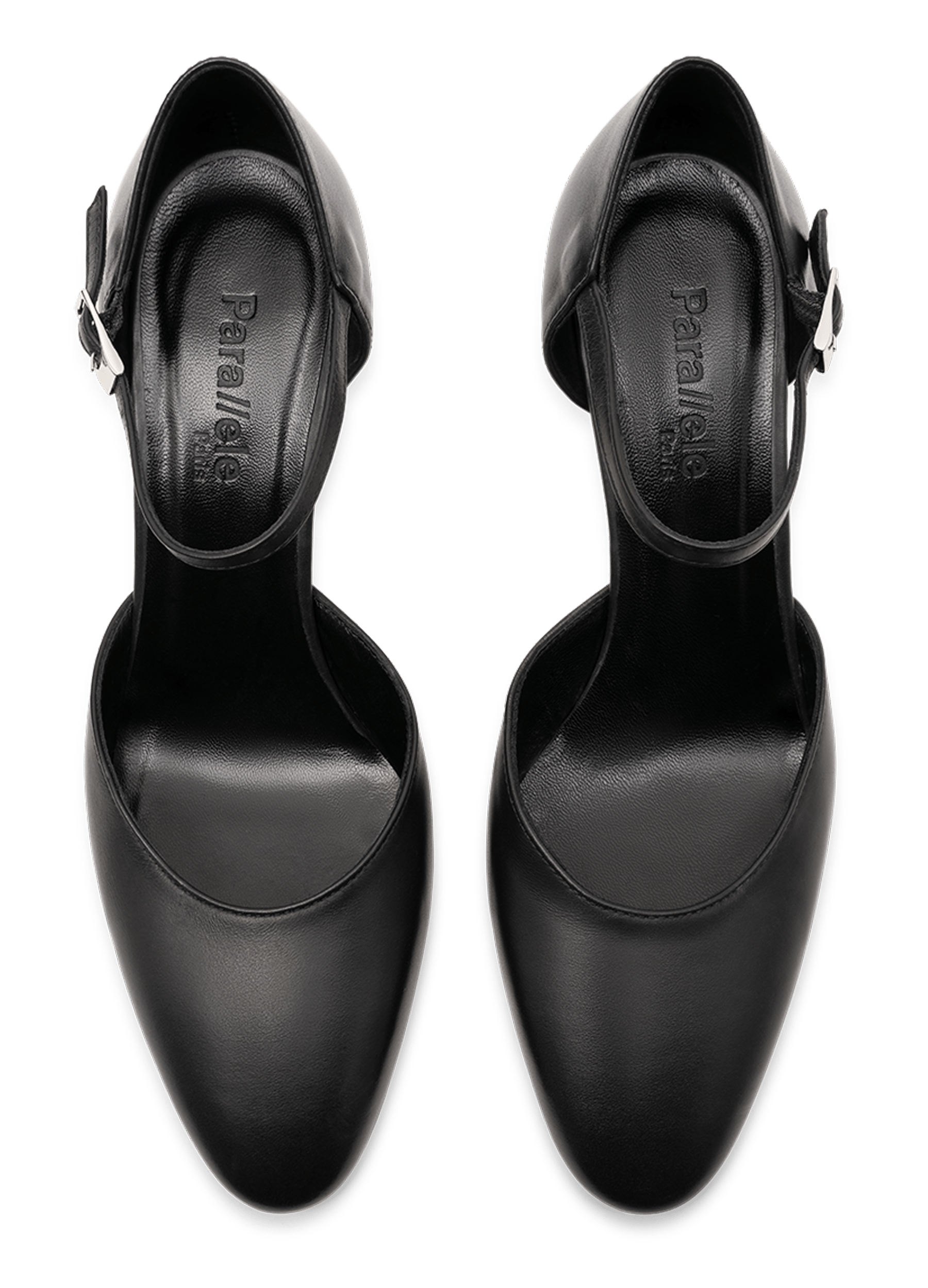 Escarpins en cuir lisse noir PARALLELE PARIS Noir