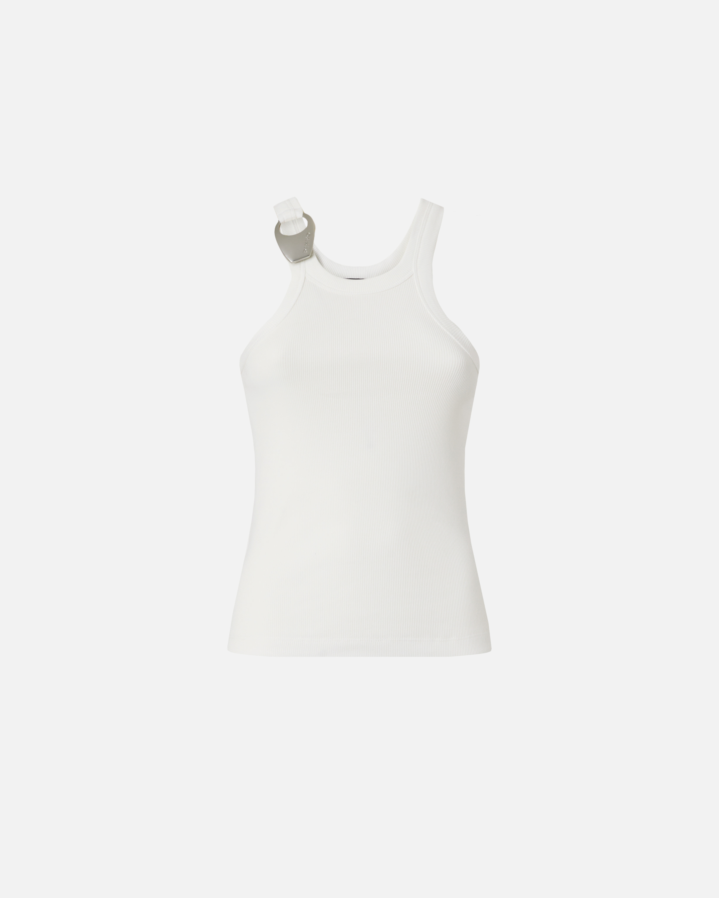 Tank top with pendant buckle PINKO White