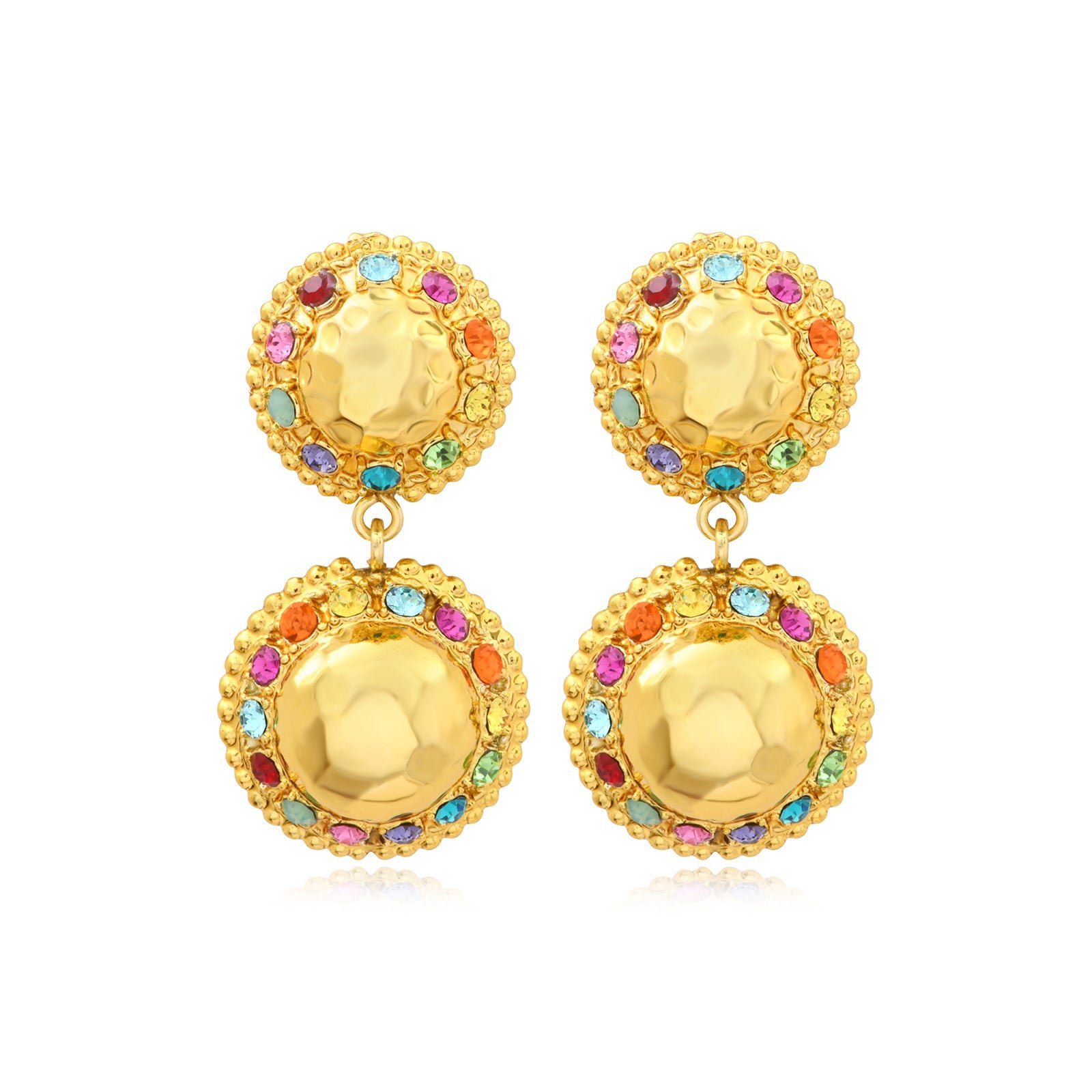 Boucles d'oreilles tige percée  rond graphique SATELLITE PARIS Multicolore